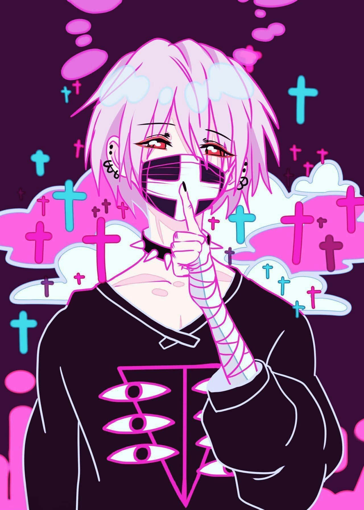 Chico anime gótico pastel Fondos de pantalla