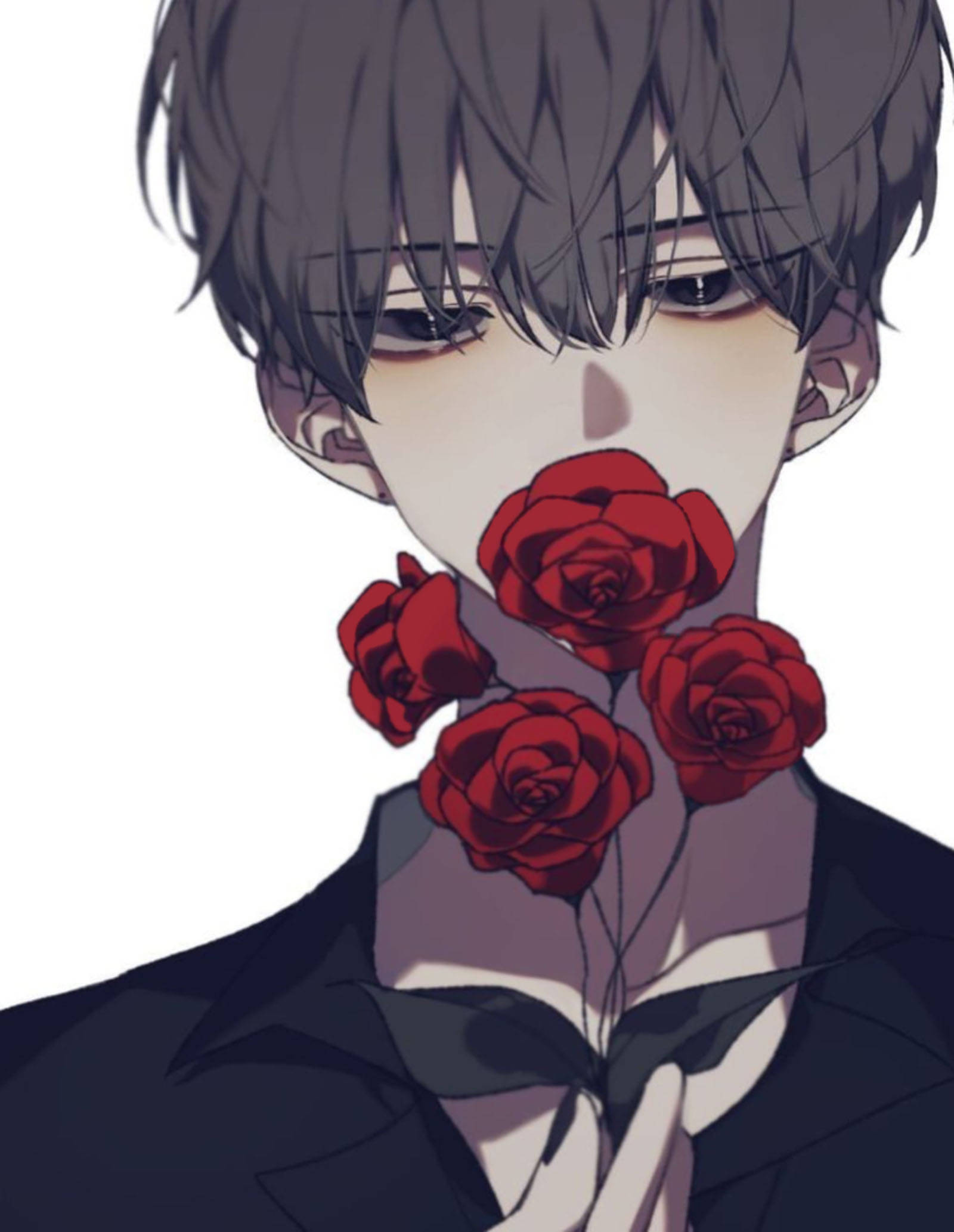 Chico estético con rosas Fondos de pantalla