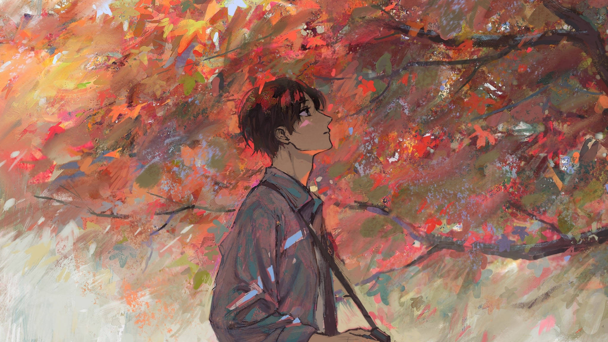 Chico estético de otoño Fondos de pantalla