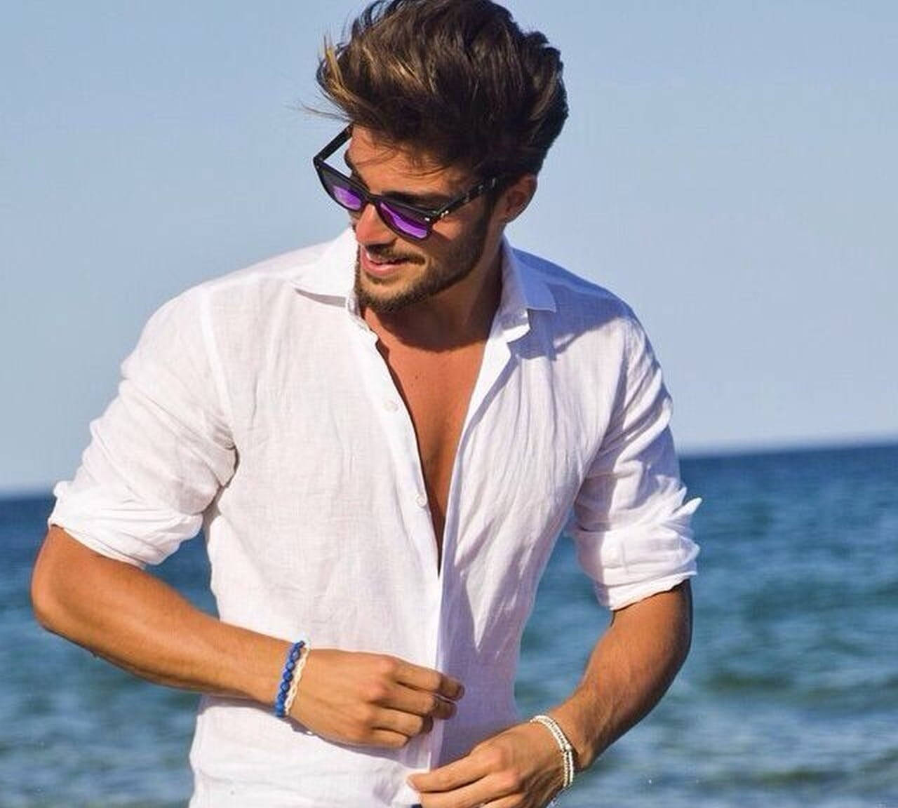 Chico Guapo en la Playa Fondos de pantalla