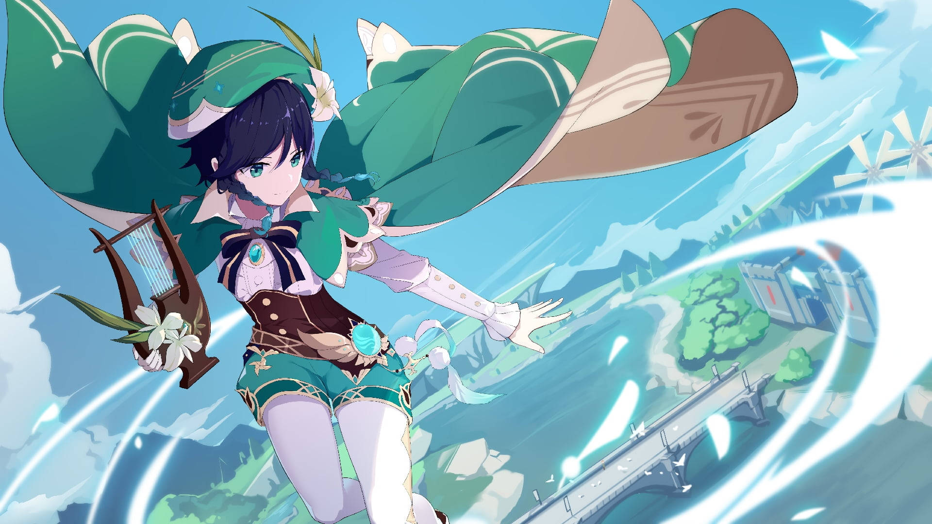 Chicos Anime Lindo Venti Genshin Impact Fondos de pantalla