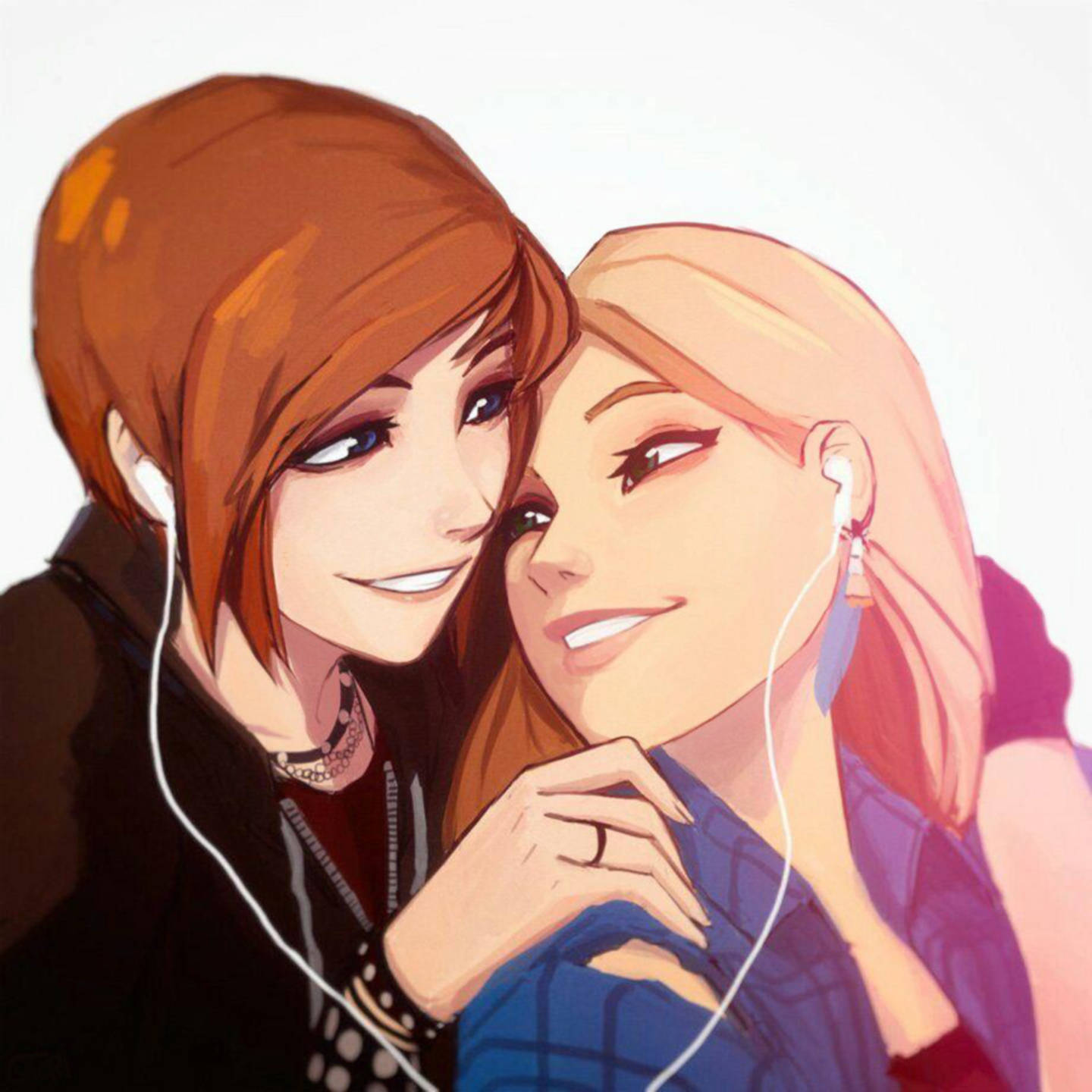 Chloe y Rachel Lesbianas Anime Fondos de pantalla