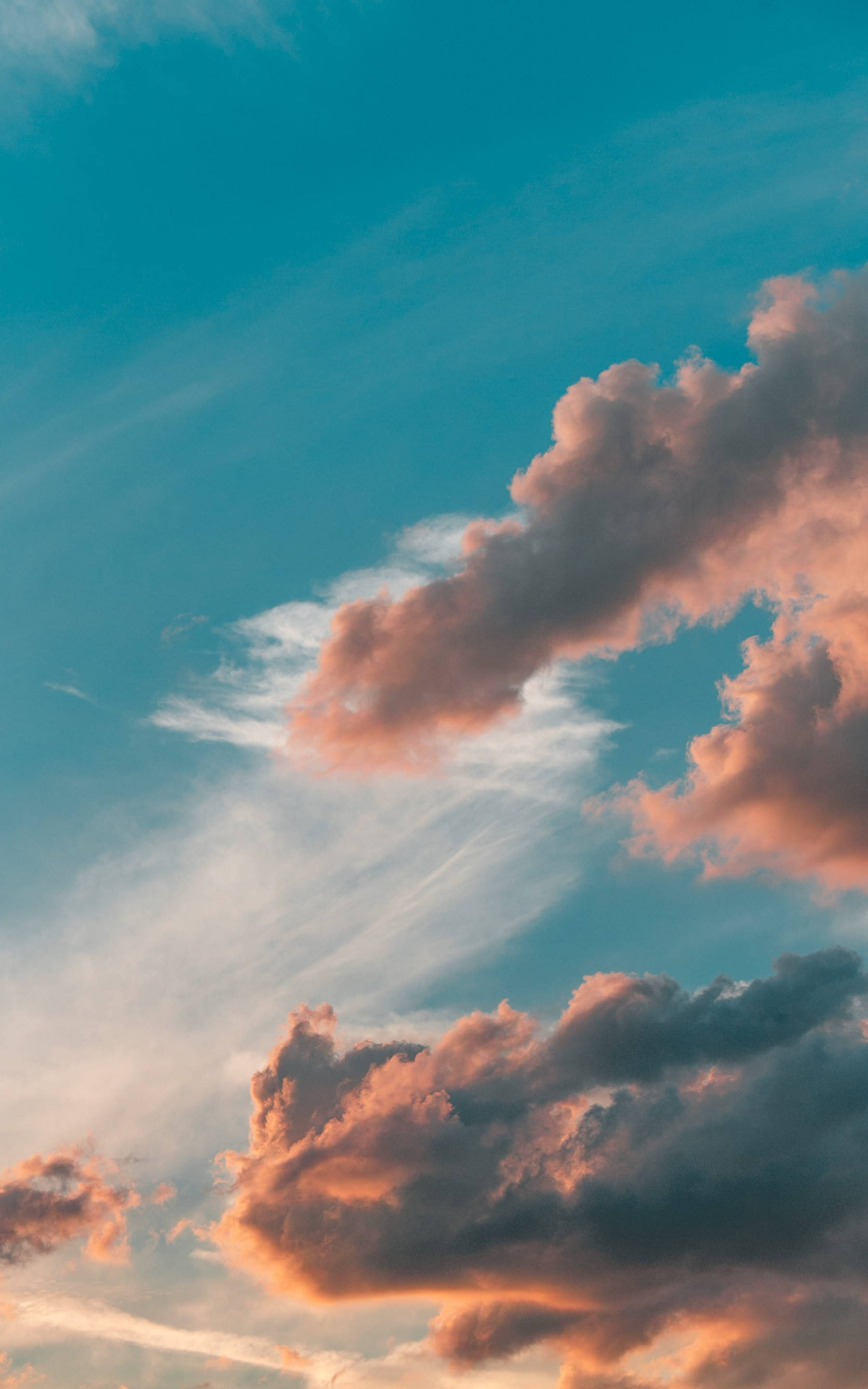 Cielo Azul Minimalista en Tonos Pastel Fondos de pantalla