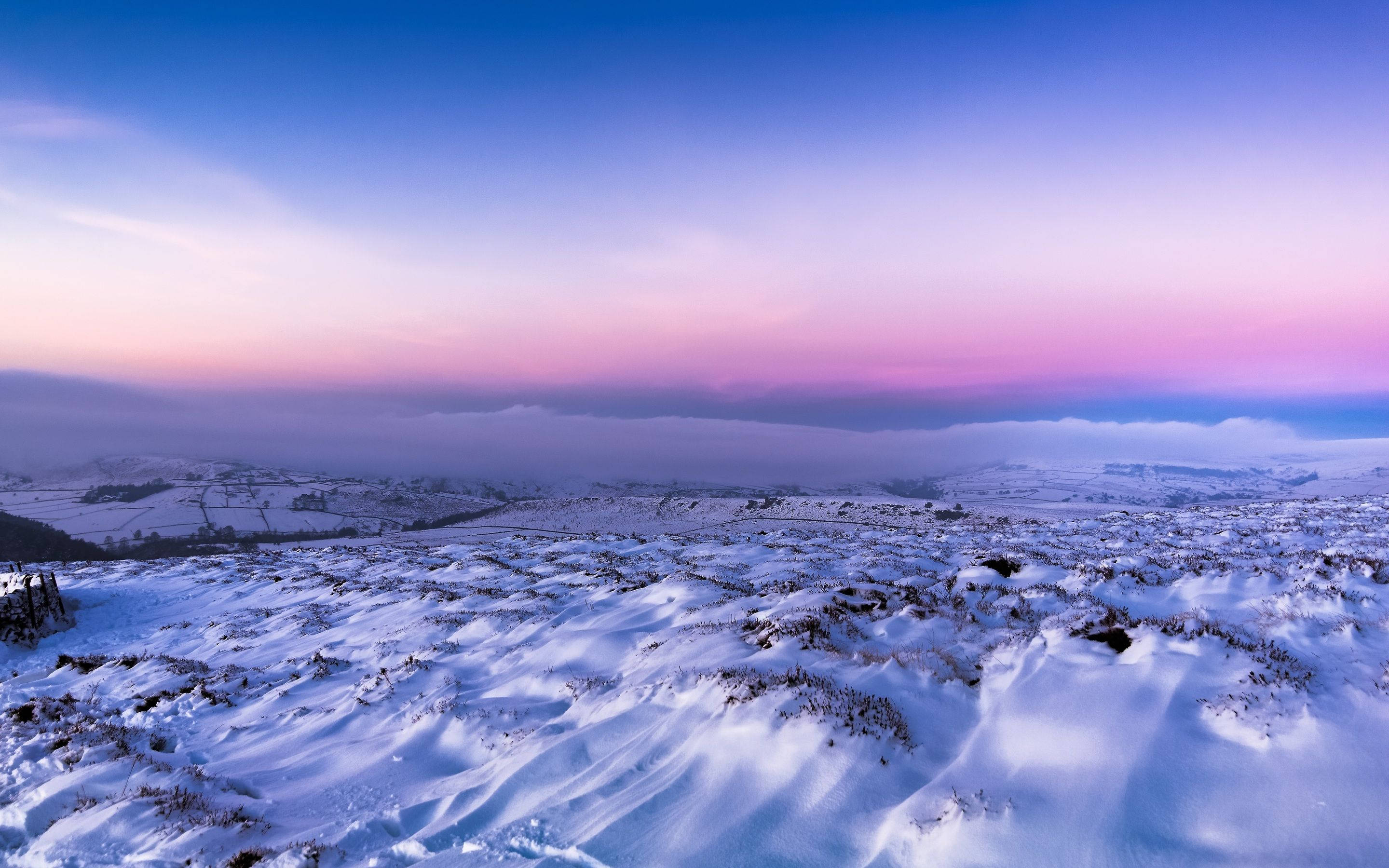 Cielo Despejado Crepúsculo Invernal Fondos de pantalla