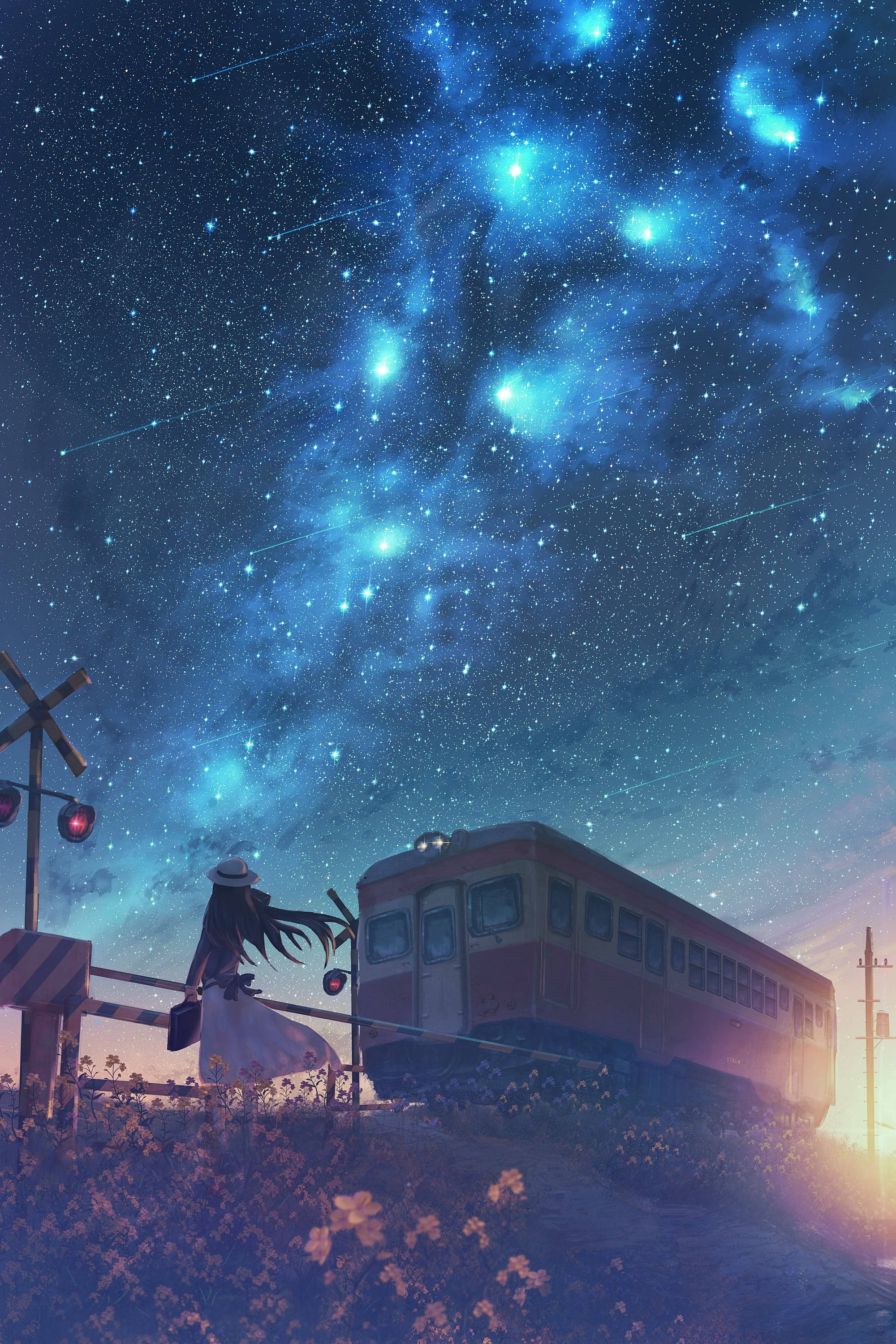 Cielo estrellado anime Fondos de pantalla