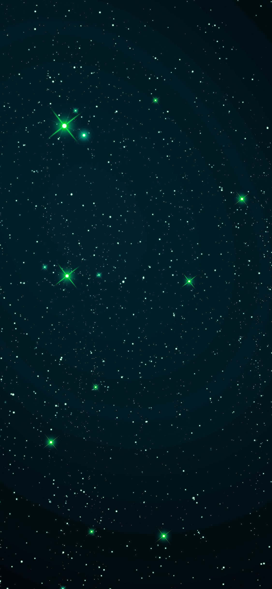 Cielo Estrellado Verde Oscuro iPhone Fondos de pantalla