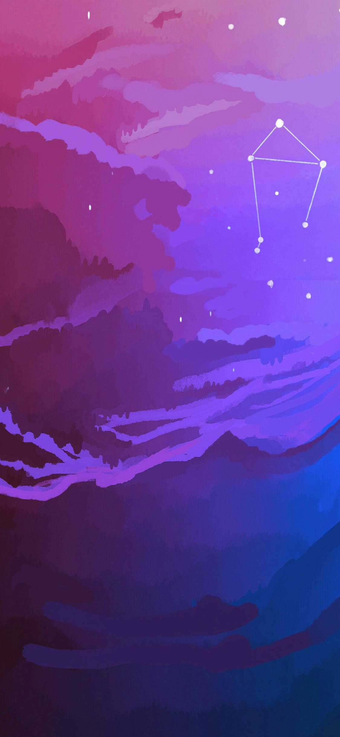 Cielo Galaxia Púrpura Zodiaco Libra Fondos de pantalla