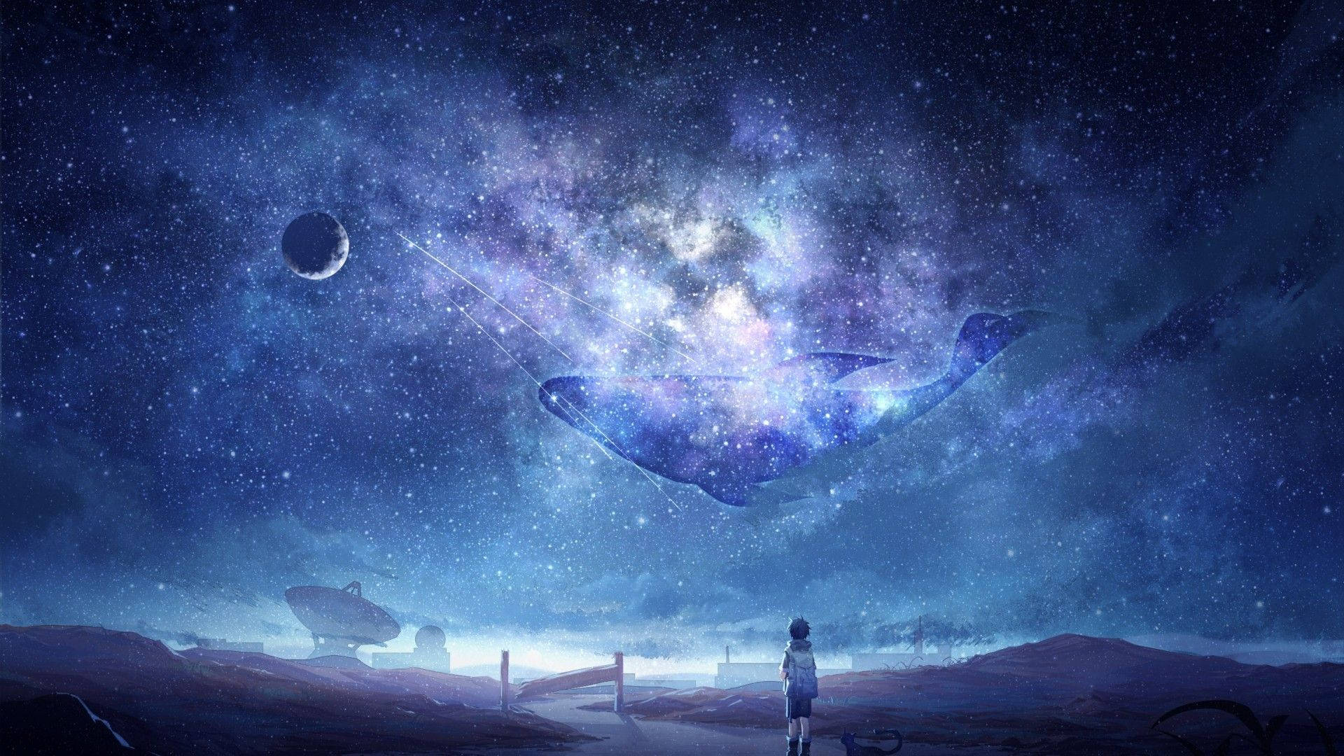 Cielo Nocturno Anime Ciencia Ficción Fondos de pantalla