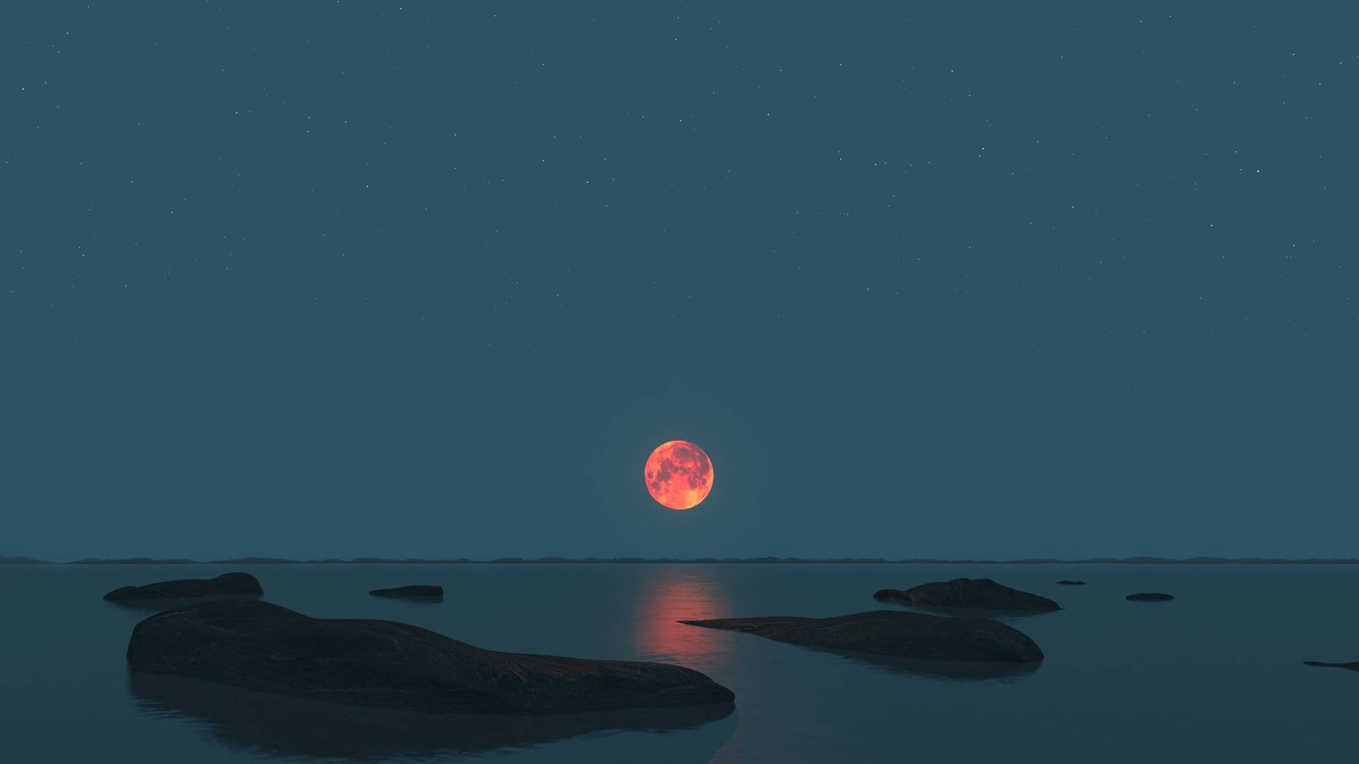 Cielo Nocturno con Luna Lejana Fondos de pantalla