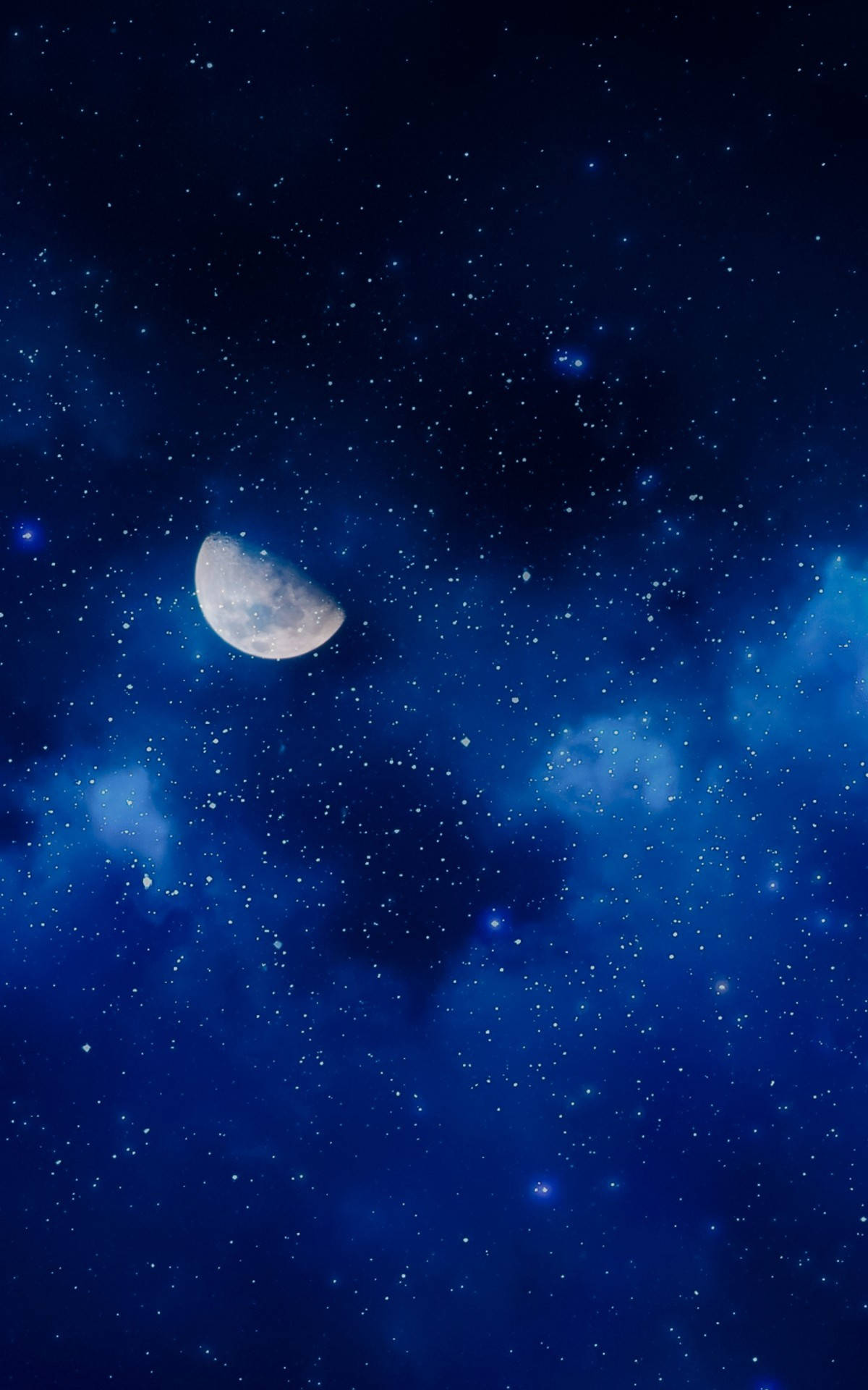 Cielo Nocturno de Luna Galáctica Fondos de pantalla