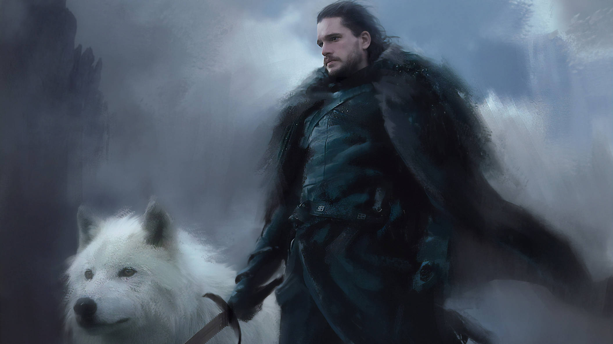 Cielo Nublado Jon Snow Game Of Thrones Fondos de pantalla