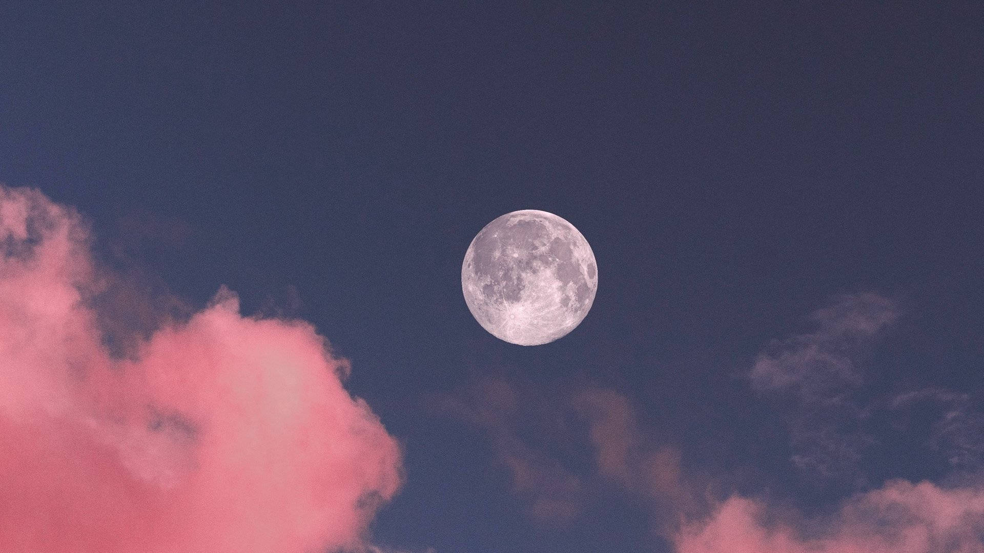 Cielo Pastel con Luna Estética Fondos de pantalla