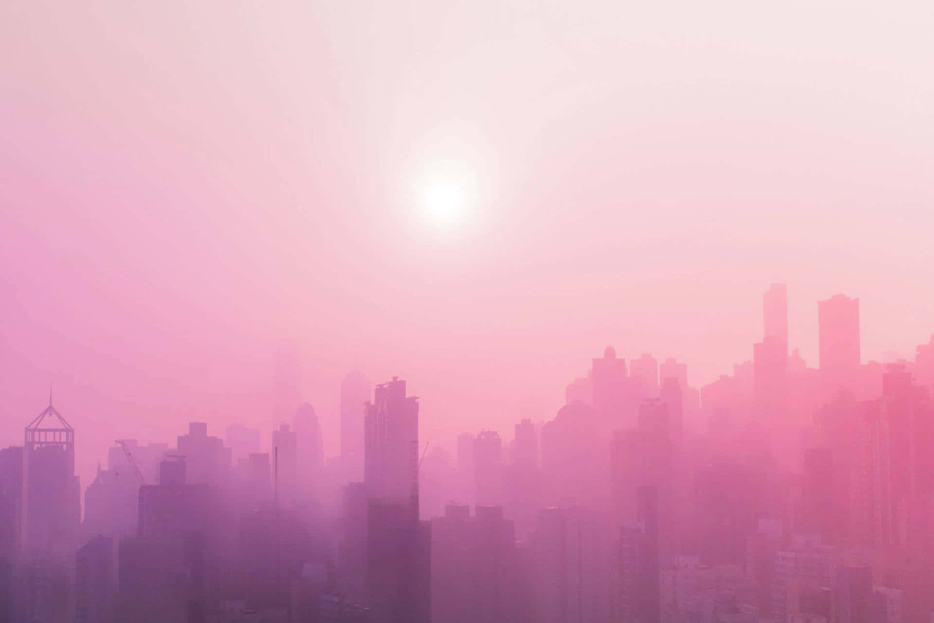 Cielo Urbano Rosa Suave Fondos de pantalla