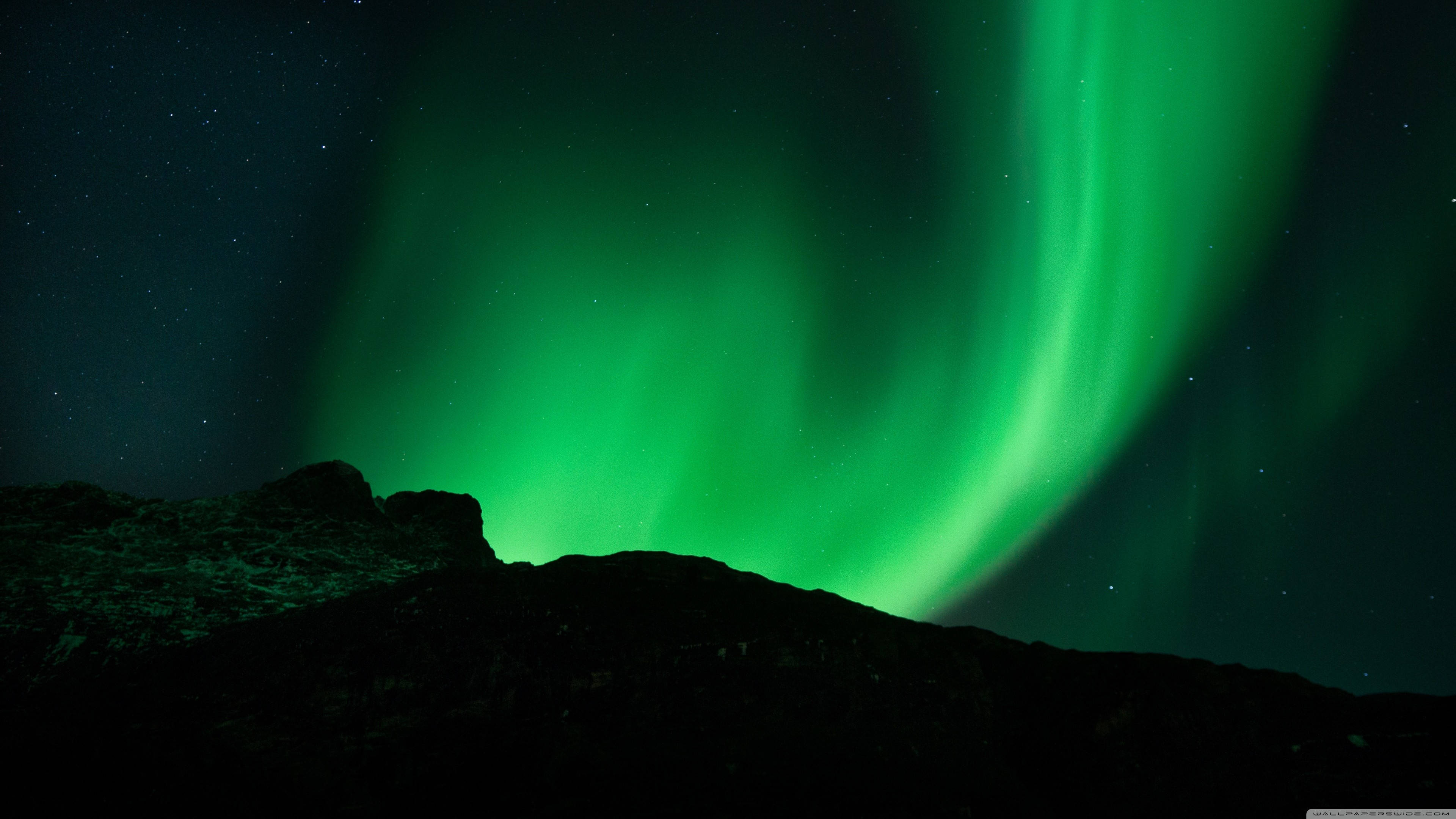 Cielo Verde Auroras Boreales Fondos de pantalla