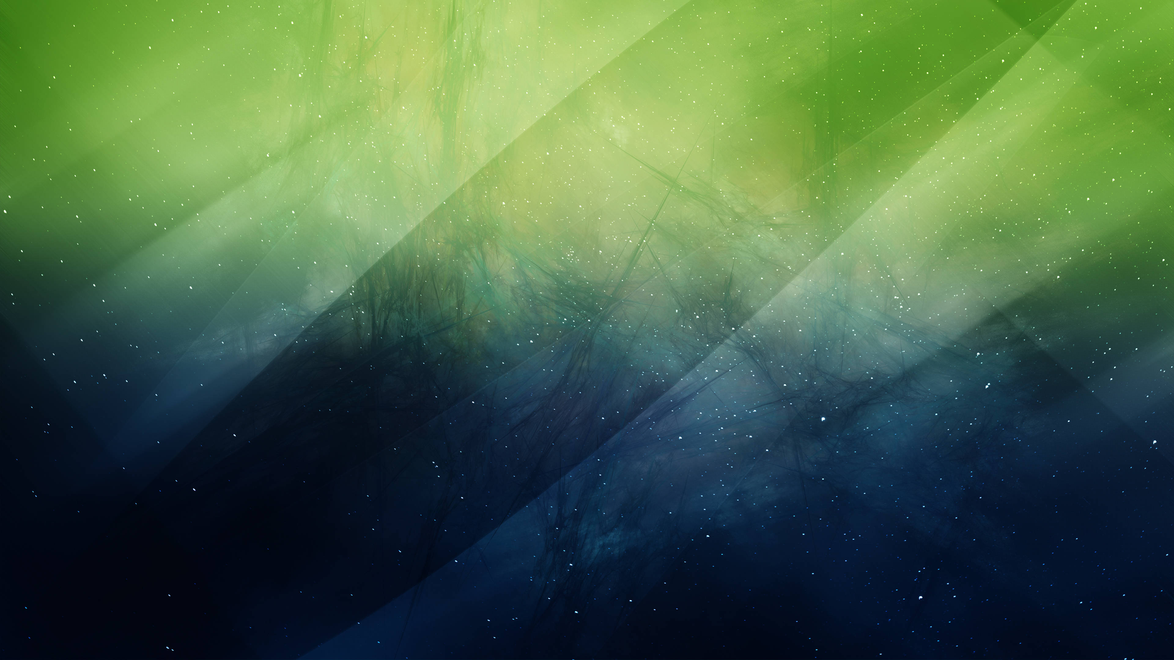 Cielo verde con estrellas Fondos de pantalla