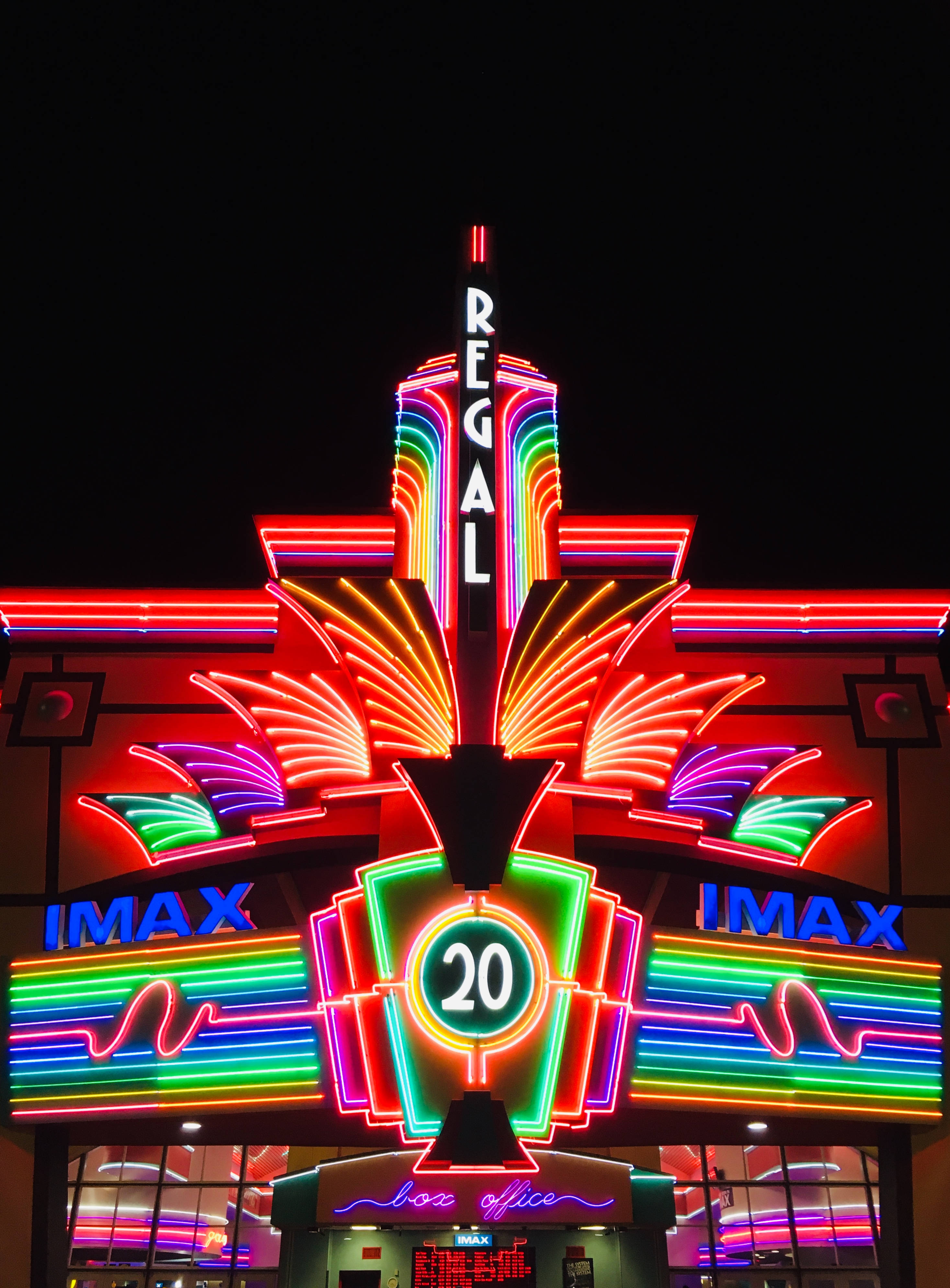 Cine Neón para iPhone Fondos de pantalla