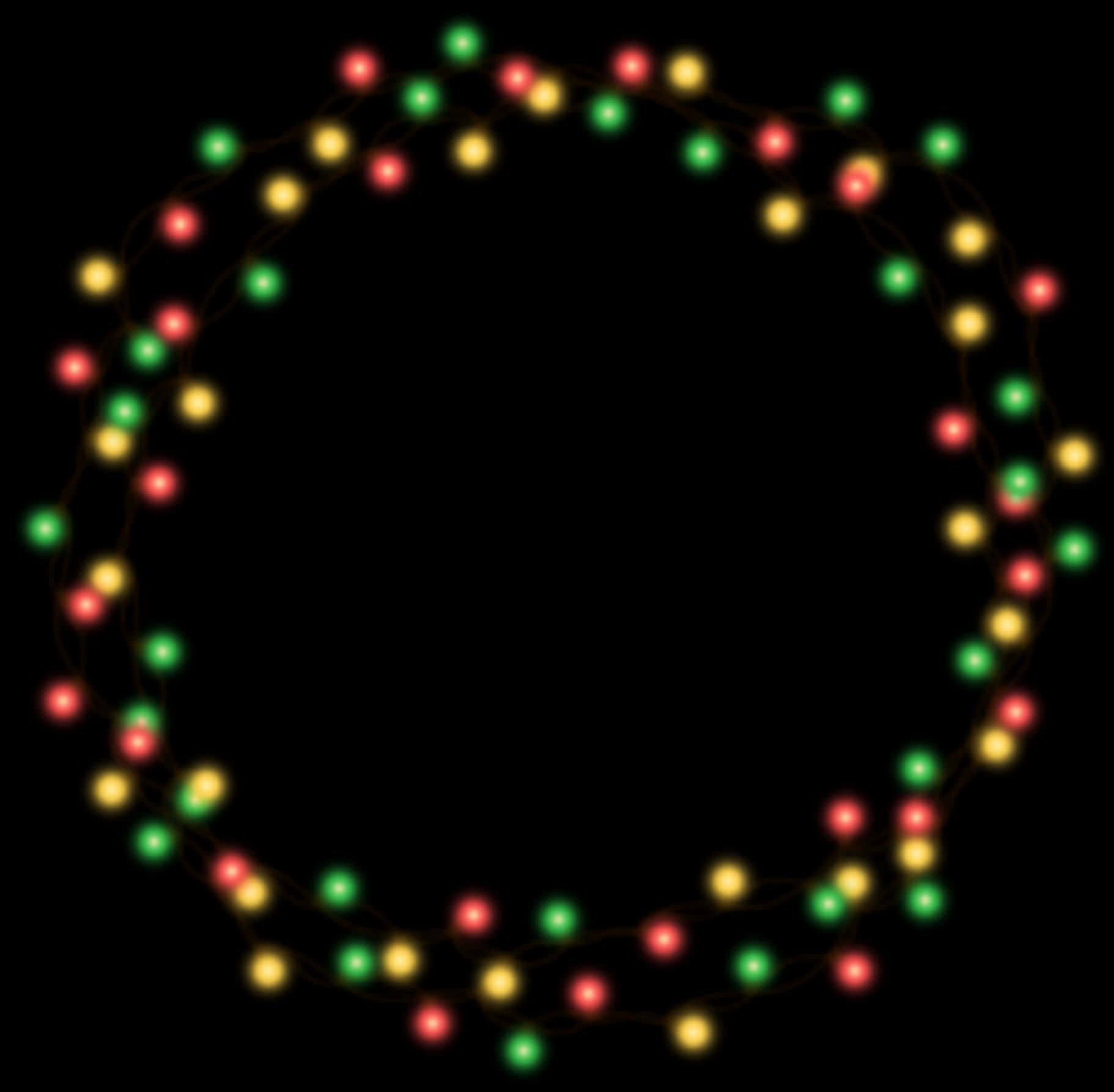 Círculo Festivo de Luces Navideñas Fondos de pantalla