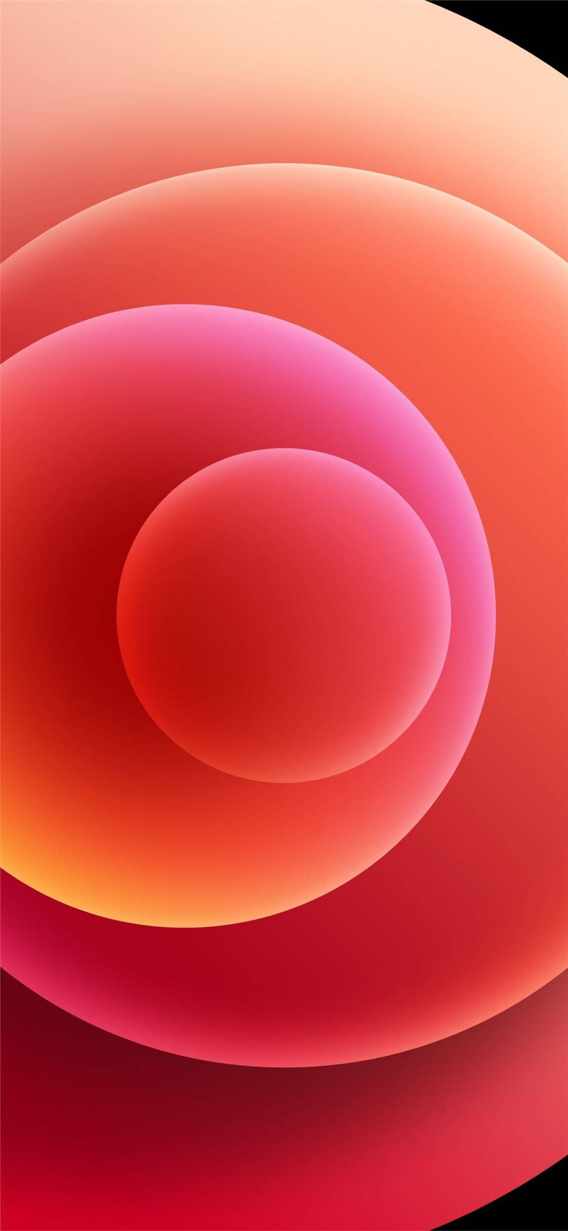 Círculos de color durazno de iPhone 12 Fondos de pantalla
