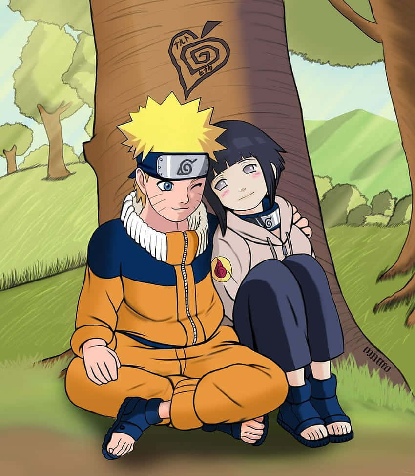 Cita adorable de Naruto y Hinata en el parque Fondos de pantalla