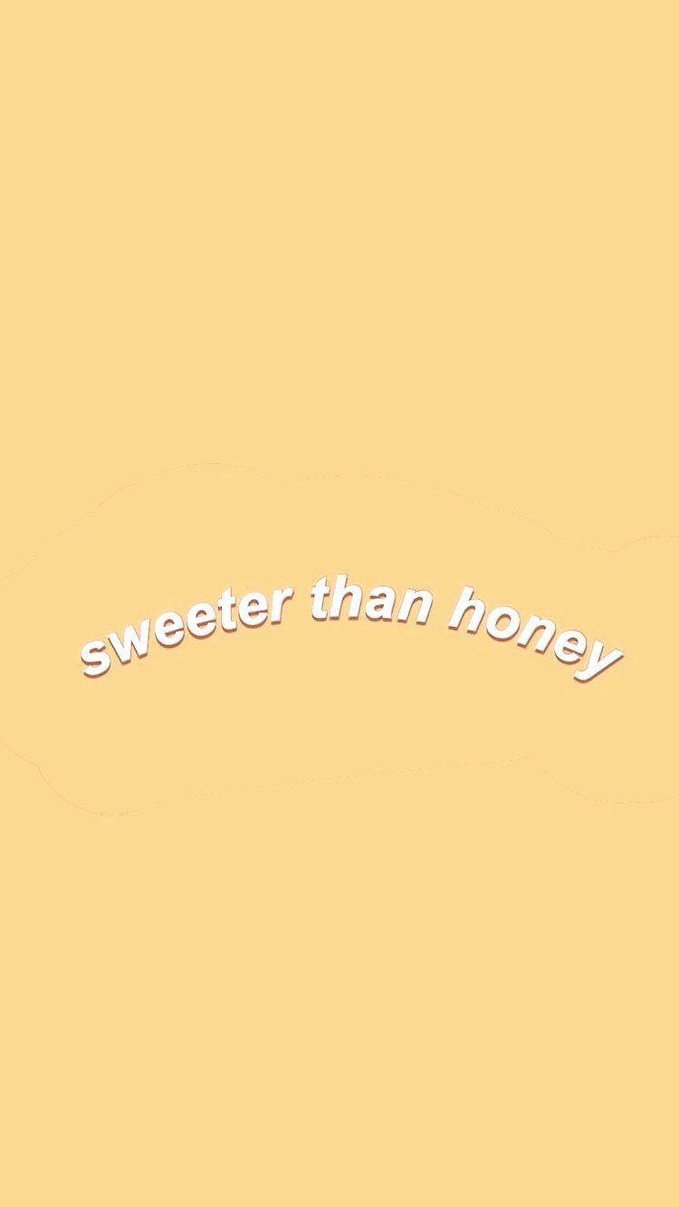 Cita estética dulce como la miel en tono pastel amarillo Fondos de pantalla