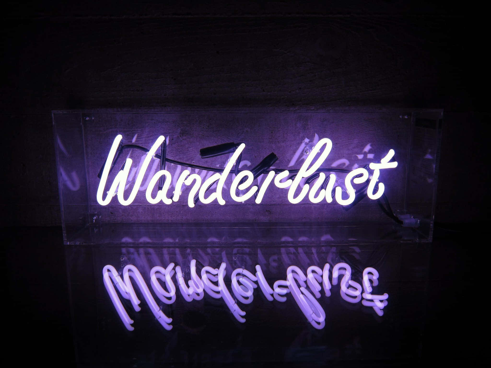Citas Neón Púrpura Wanderlust Fondos de pantalla