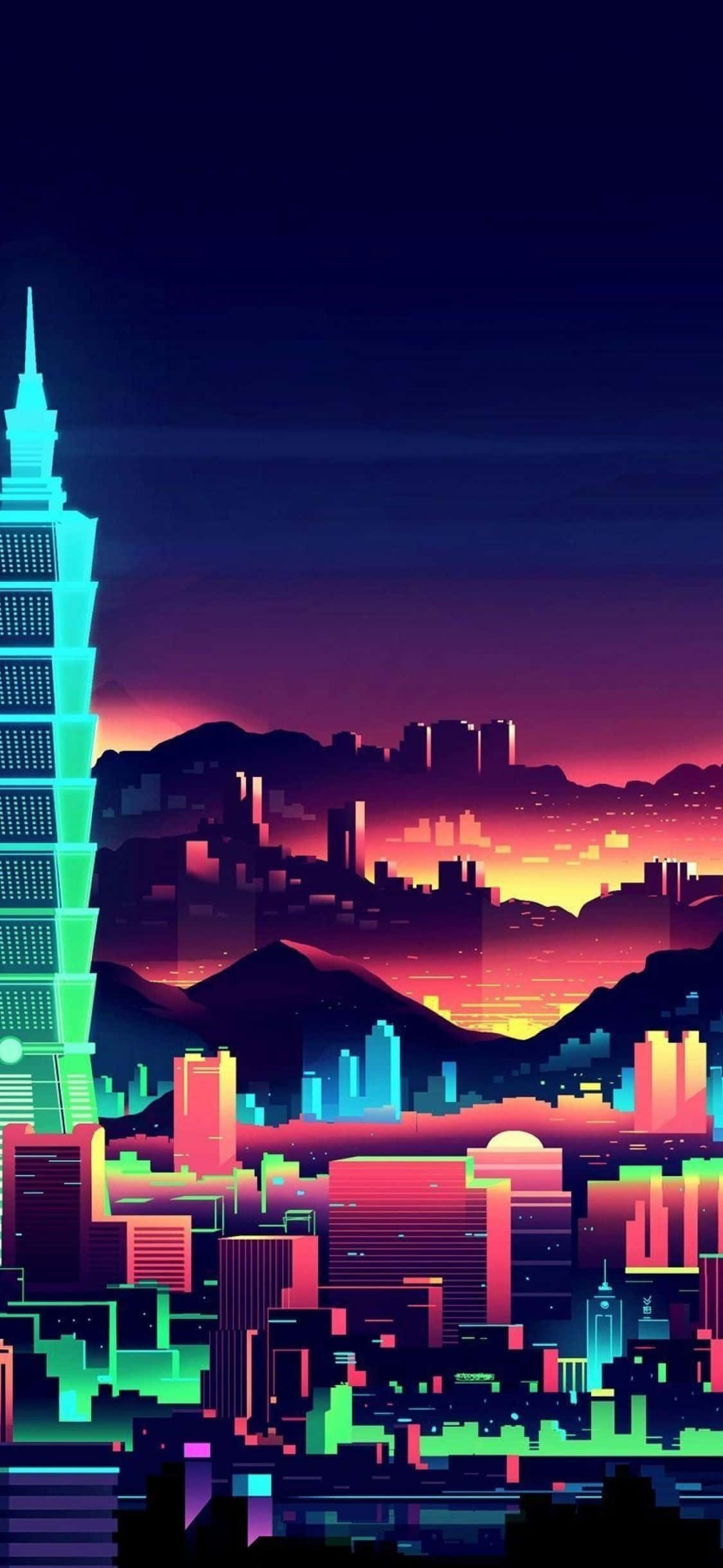 Ciudad Estética Retro Años 80 Fondos de pantalla