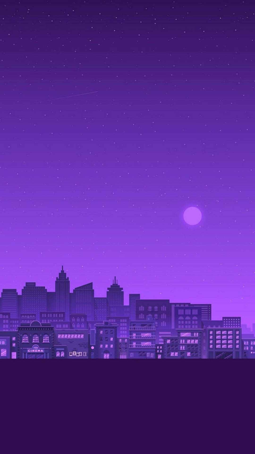 Ciudad Estética en Púrpura Claro de Noche Fondos de pantalla