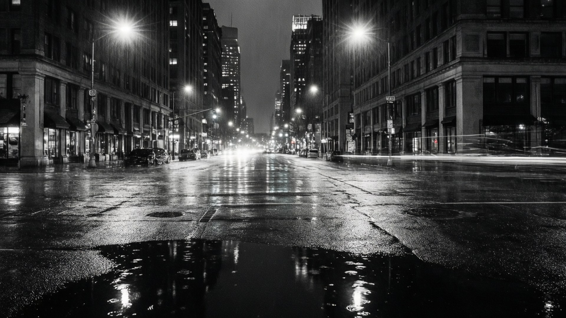 Ciudad Nocturna Lluviosa Fondos de pantalla
