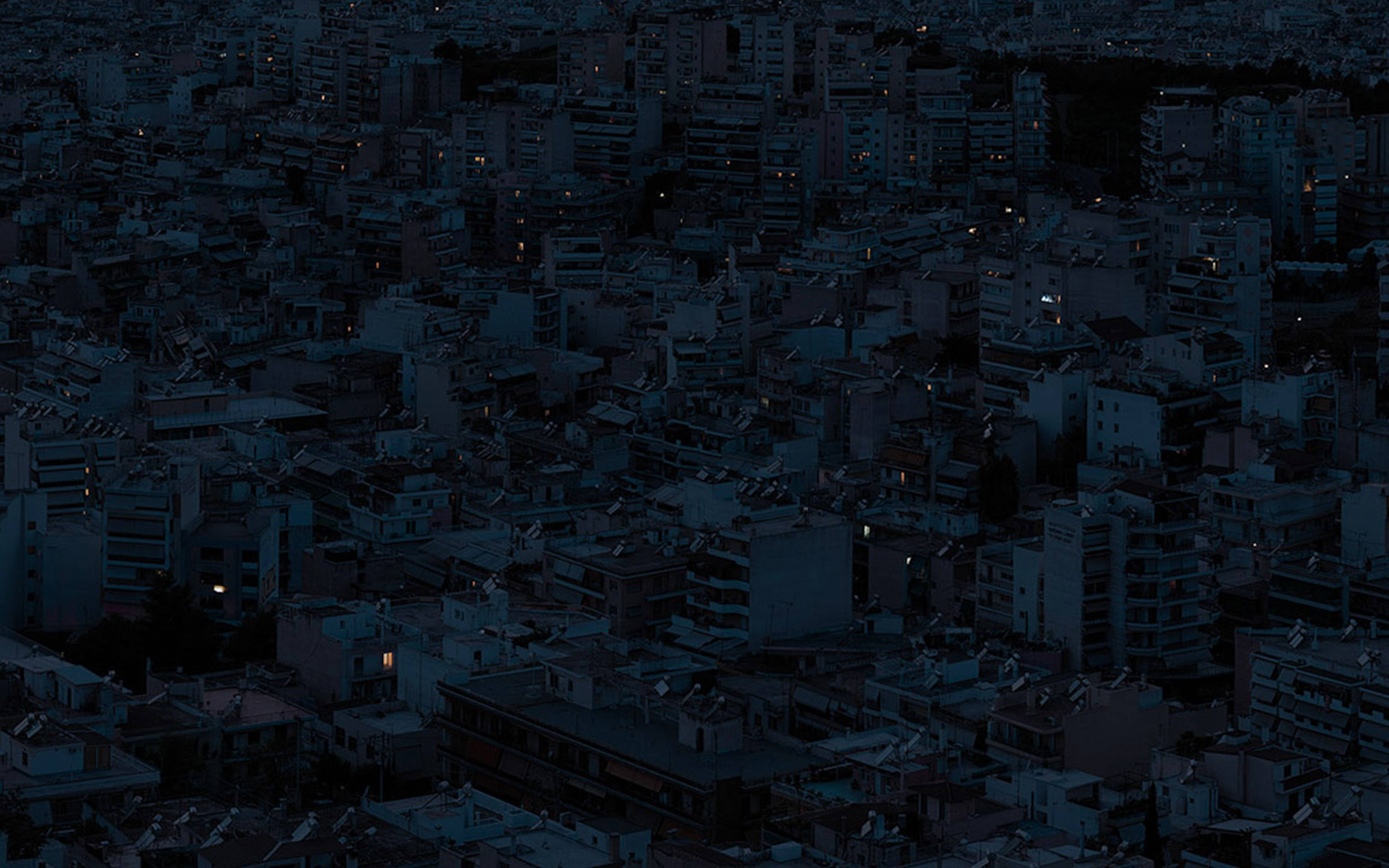 Ciudad oscura desde ángulo elevado Fondos de pantalla