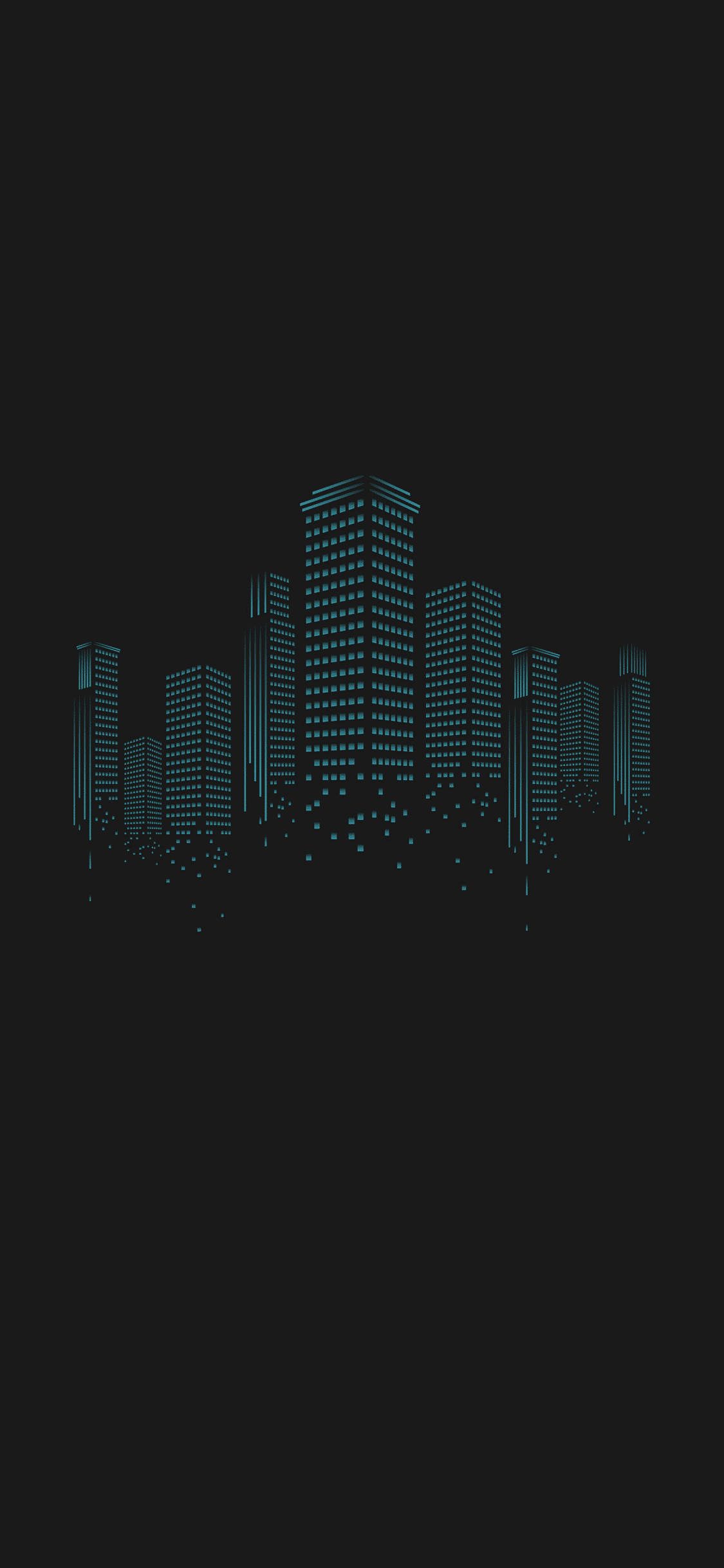 Ciudad Oscura en Azul Fondos de pantalla