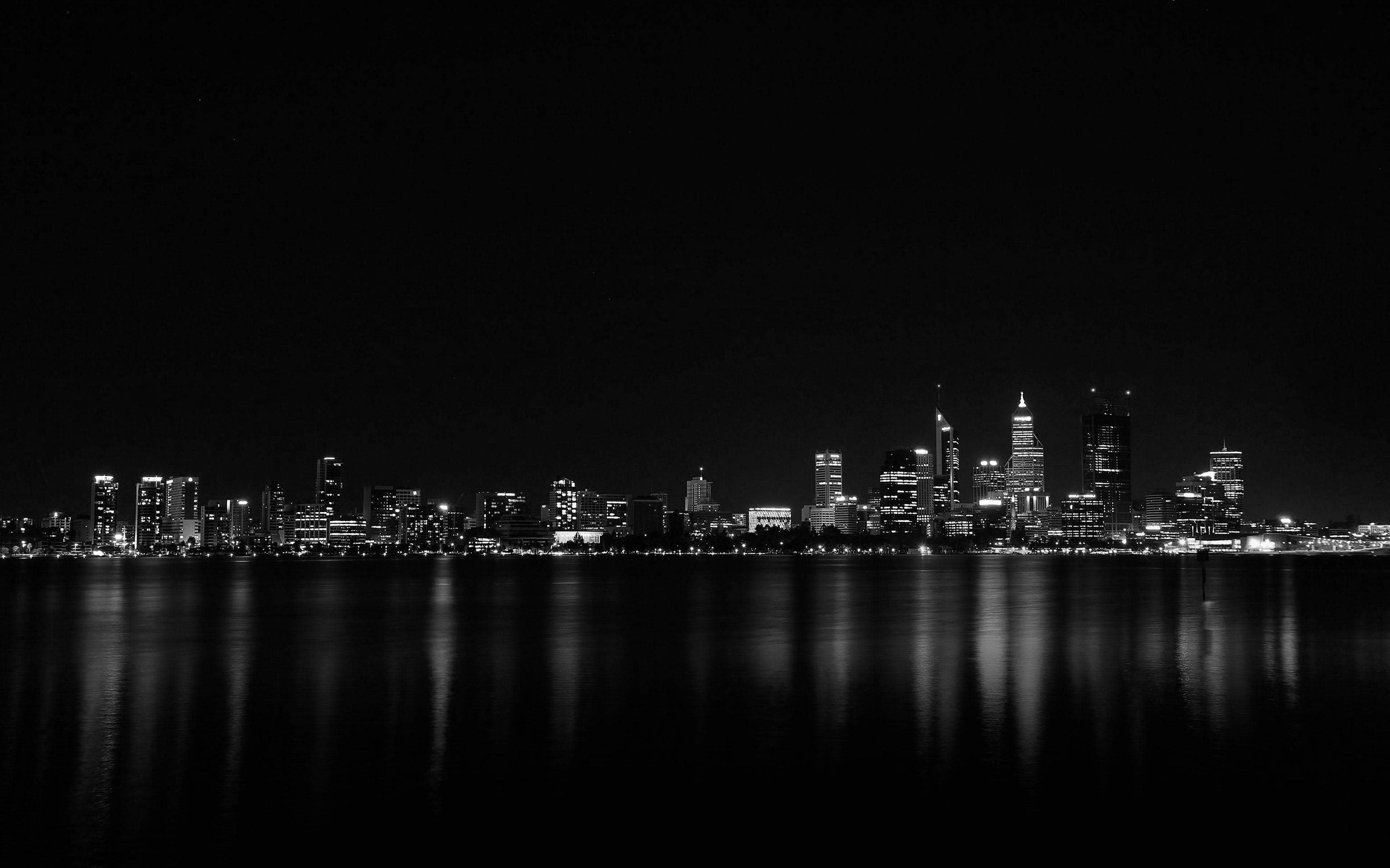 Ciudad oscura en monocromo Fondos de pantalla