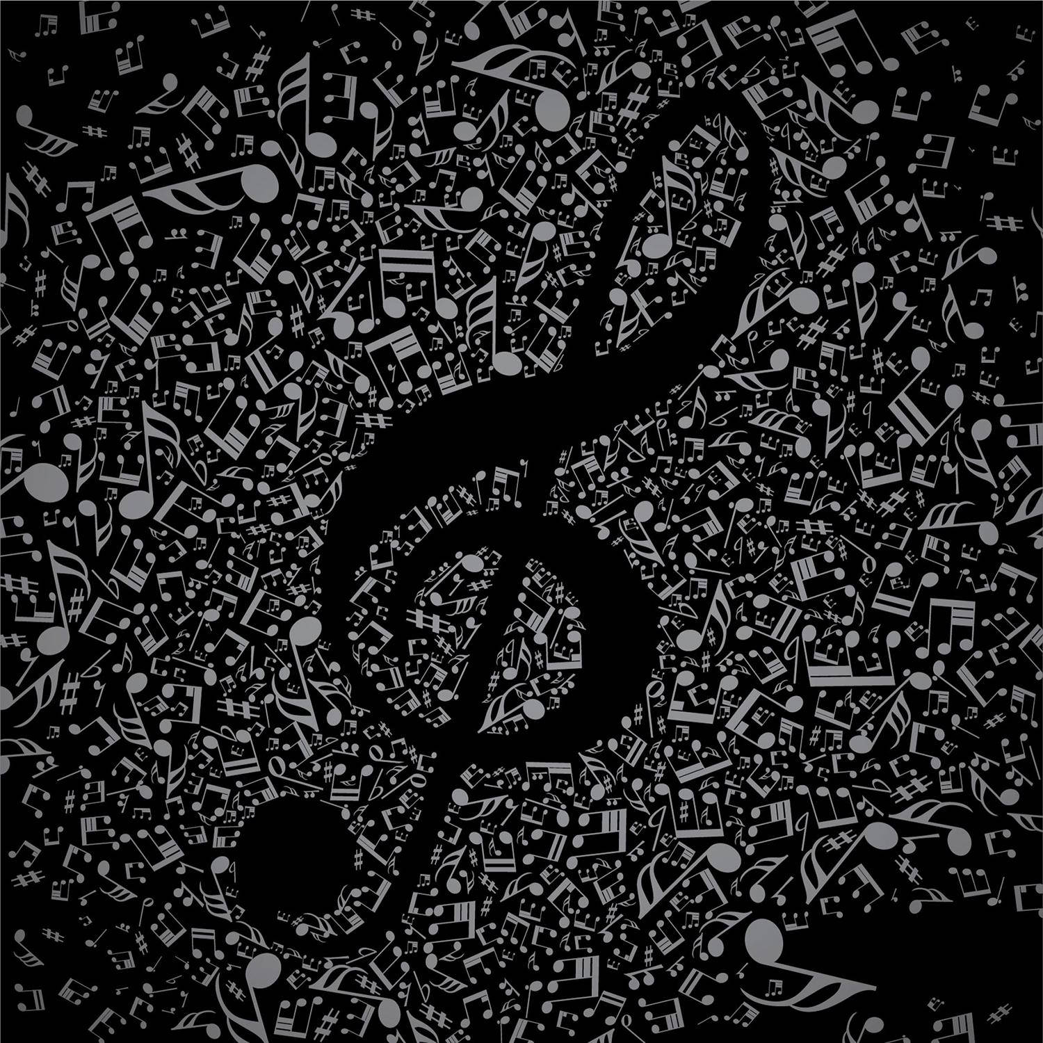 Clave de sol y símbolos musicales minimalistas y lindos Fondos de pantalla