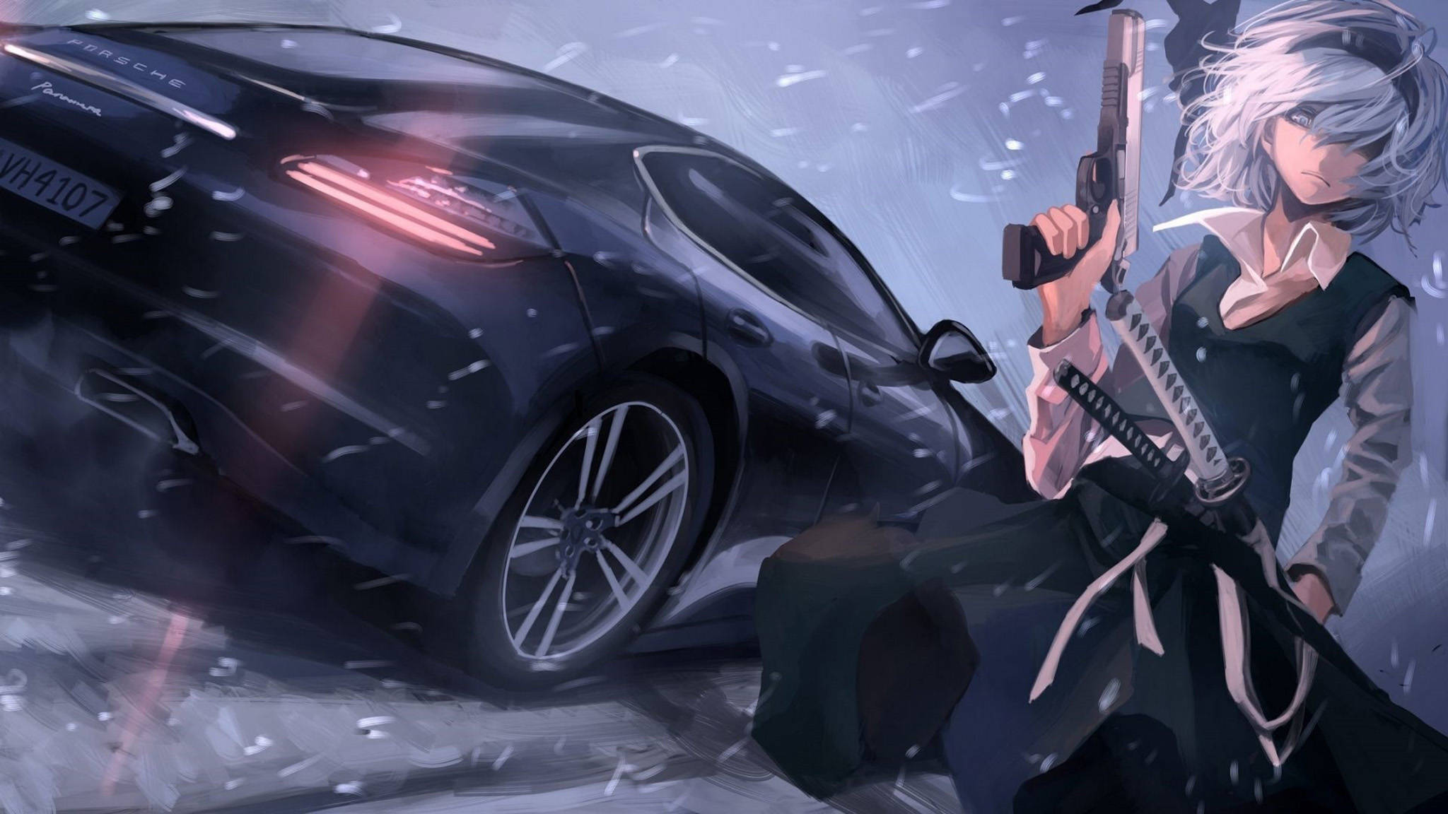 Coche Anime Porsche Panamera Fondos de pantalla