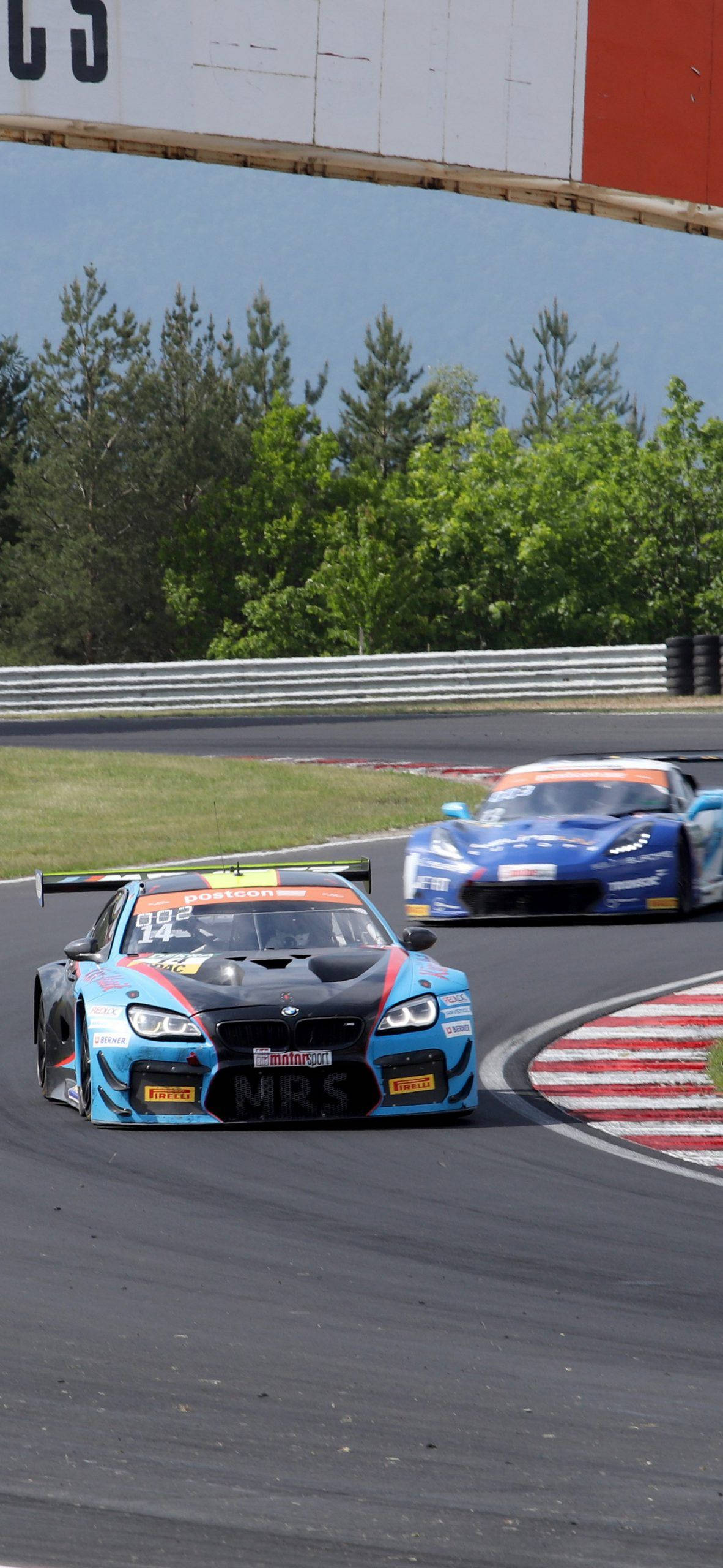 Coche de Carreras BMW M6 GT3 Azul iPhone Fondos de pantalla