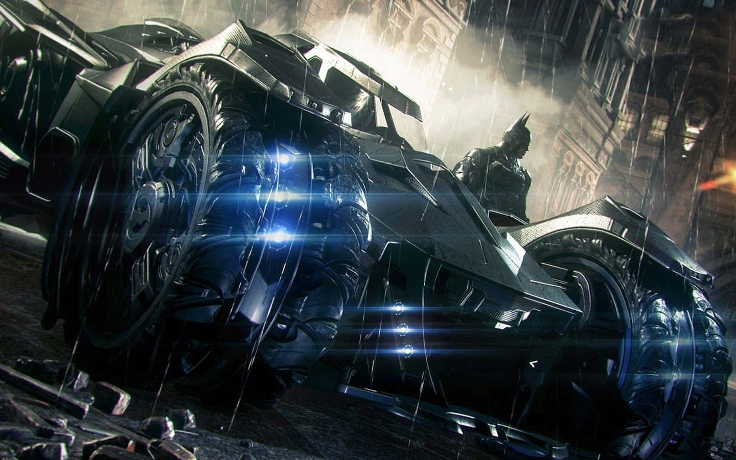 Coche Monstruo de Batman Bajo la Lluvia Fondos de pantalla