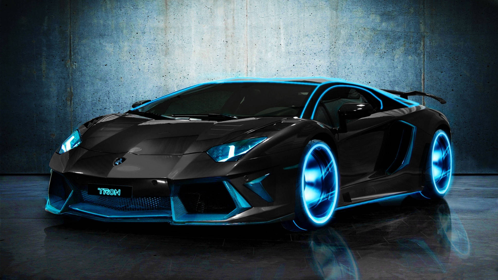 Coche Negro Tron Genial Fondos de pantalla