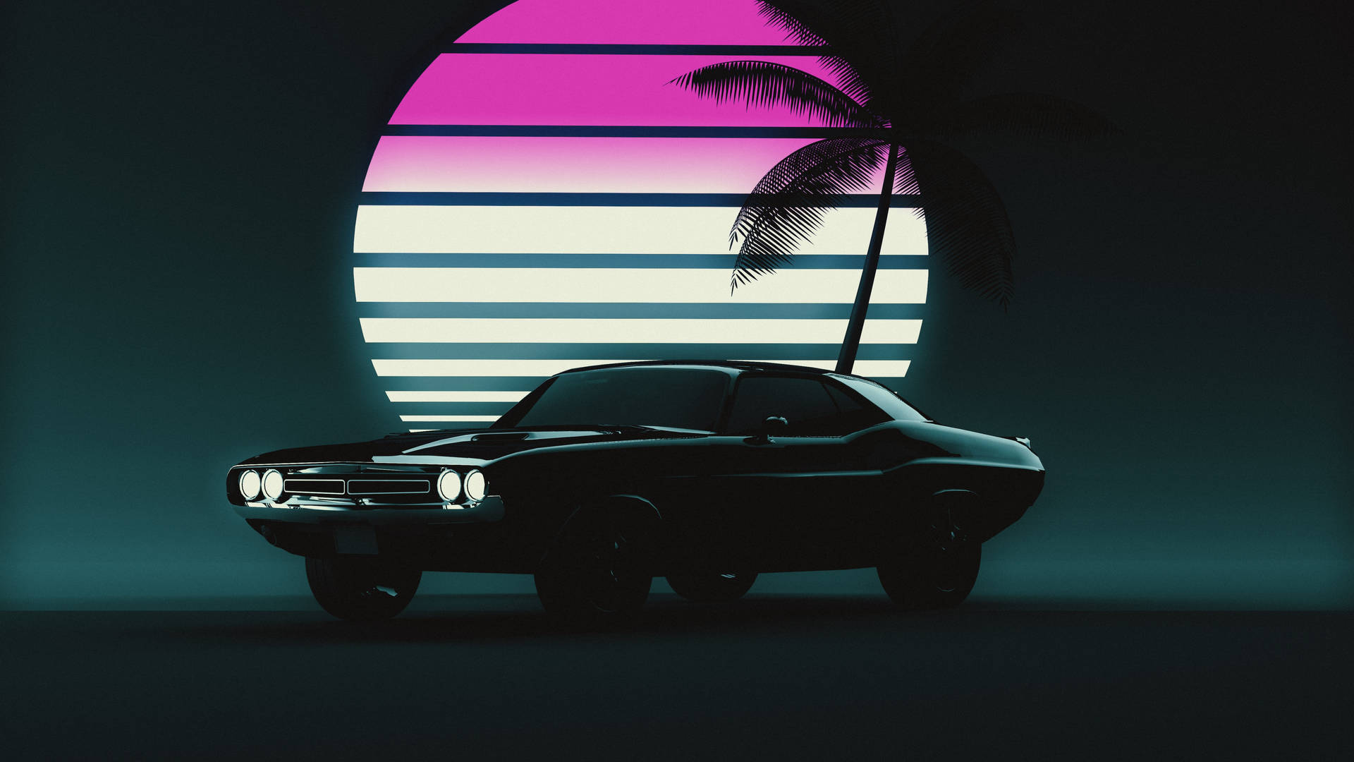 Coche Portátil Estética Vaporwave 4K Fondos de pantalla