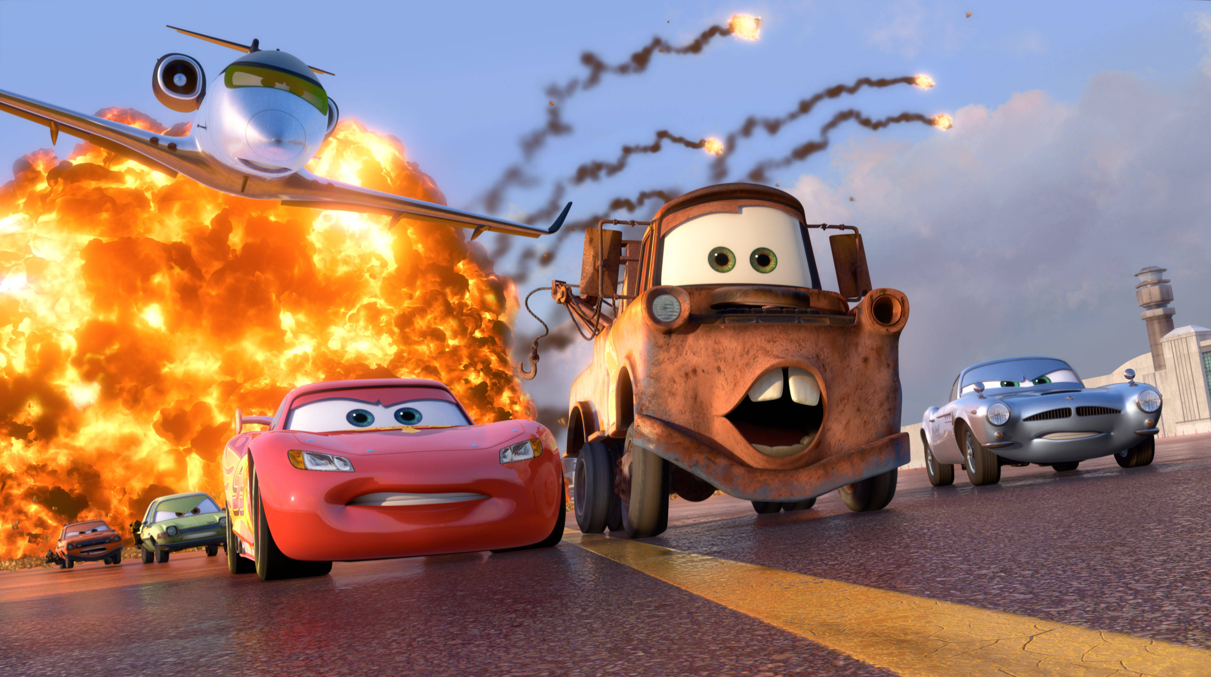 Coches con Explosión de Rayo McQueen Fondos de pantalla