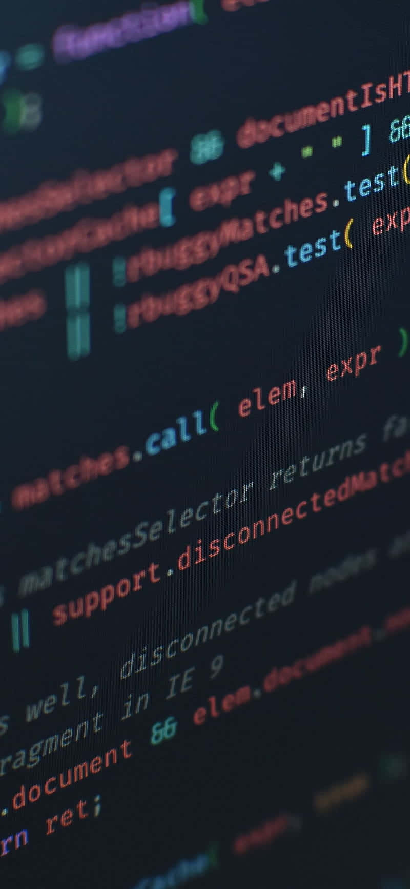 Código borroso en Fondo de programación iPhone X Fondos de pantalla