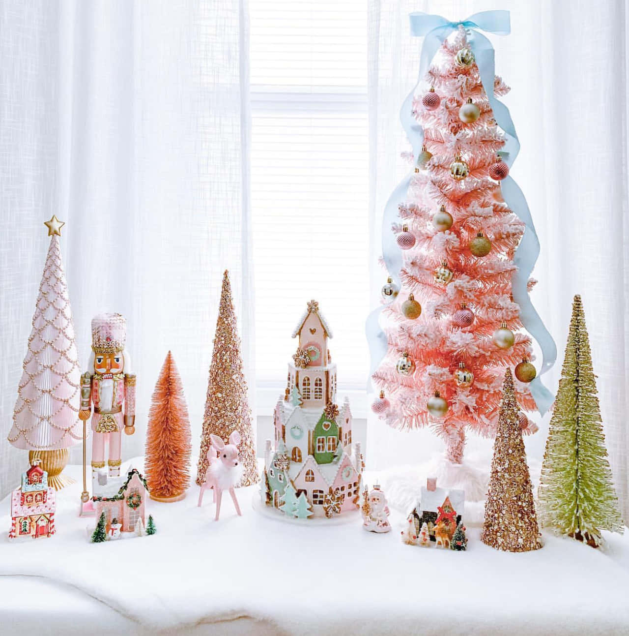 Colección de Árboles de Navidad con Estética Pastel y Tierna Fondos de pantalla