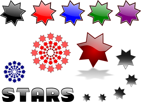 Colección de estrellas coloridas vector Fondos de pantalla