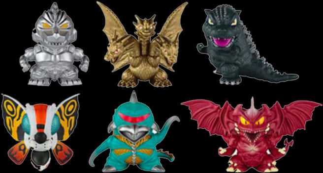 Colección de Figuritas de Godzilla y Kaiju Fondos de pantalla