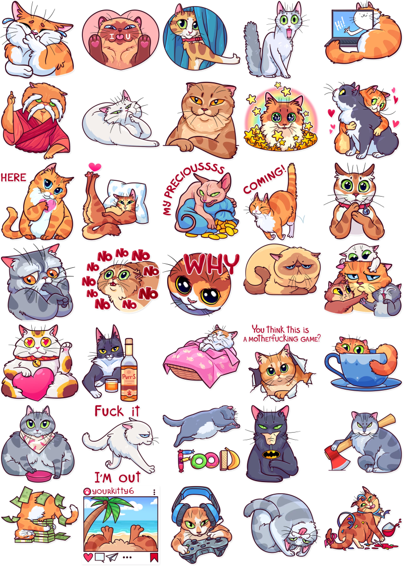 Colección de Memes de Gatos Expresivos Fondos de pantalla