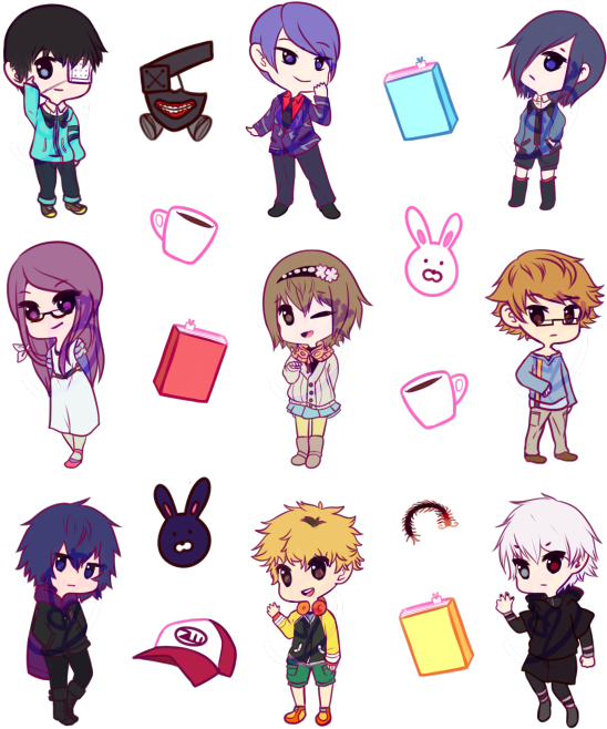 Colección de Personajes Estilo Chibi Fondos de pantalla