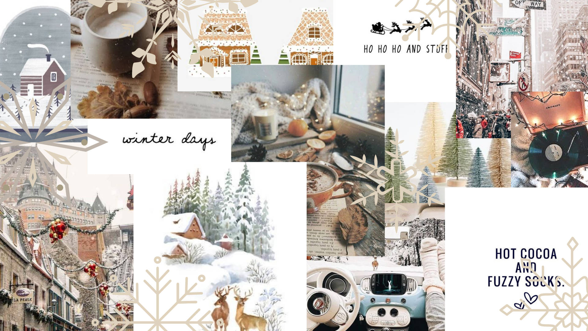 Collage Blanco de Navidad Fondos de pantalla