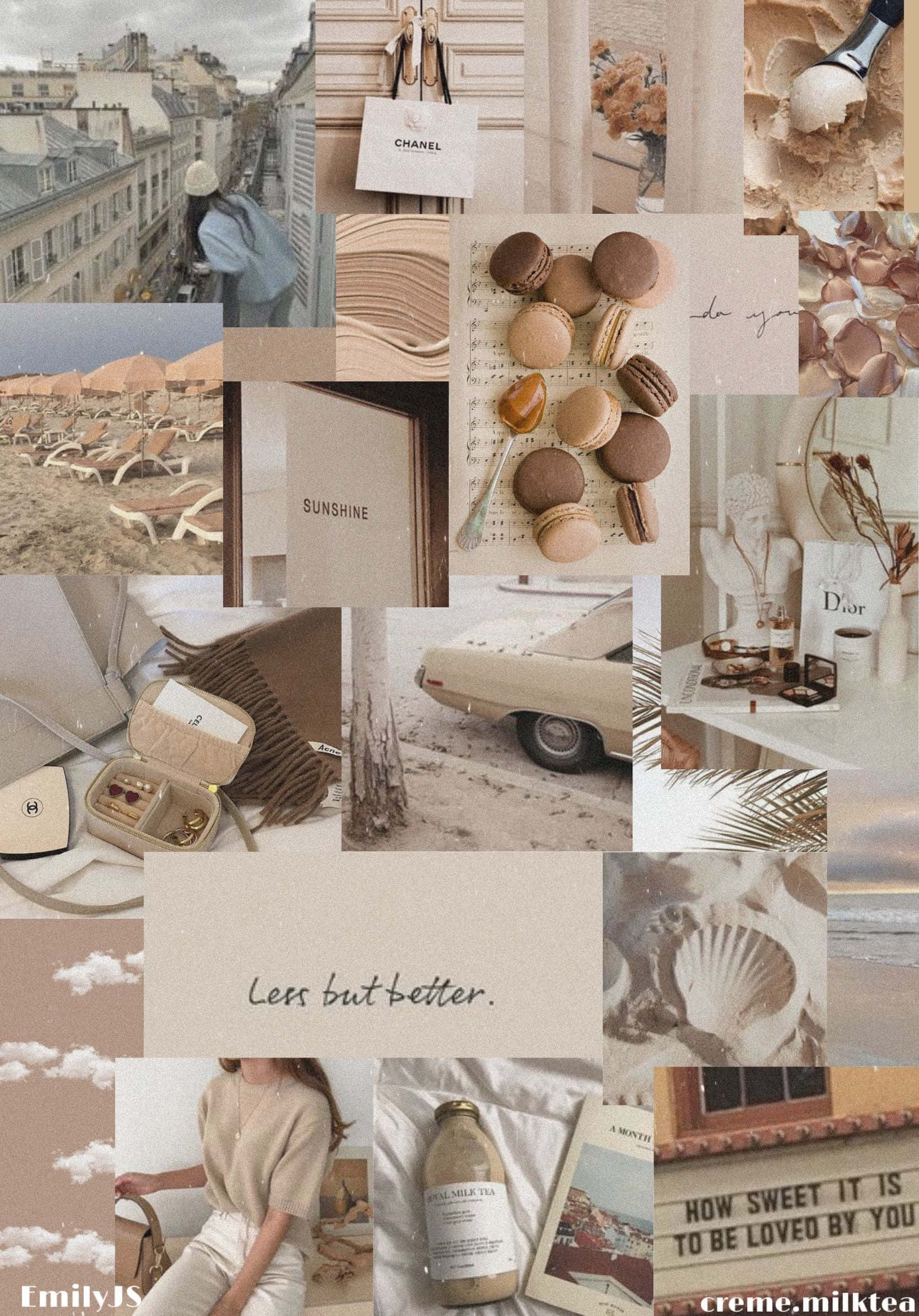 Collage brillante de hermosas fotografías escénicas. Fondos de pantalla