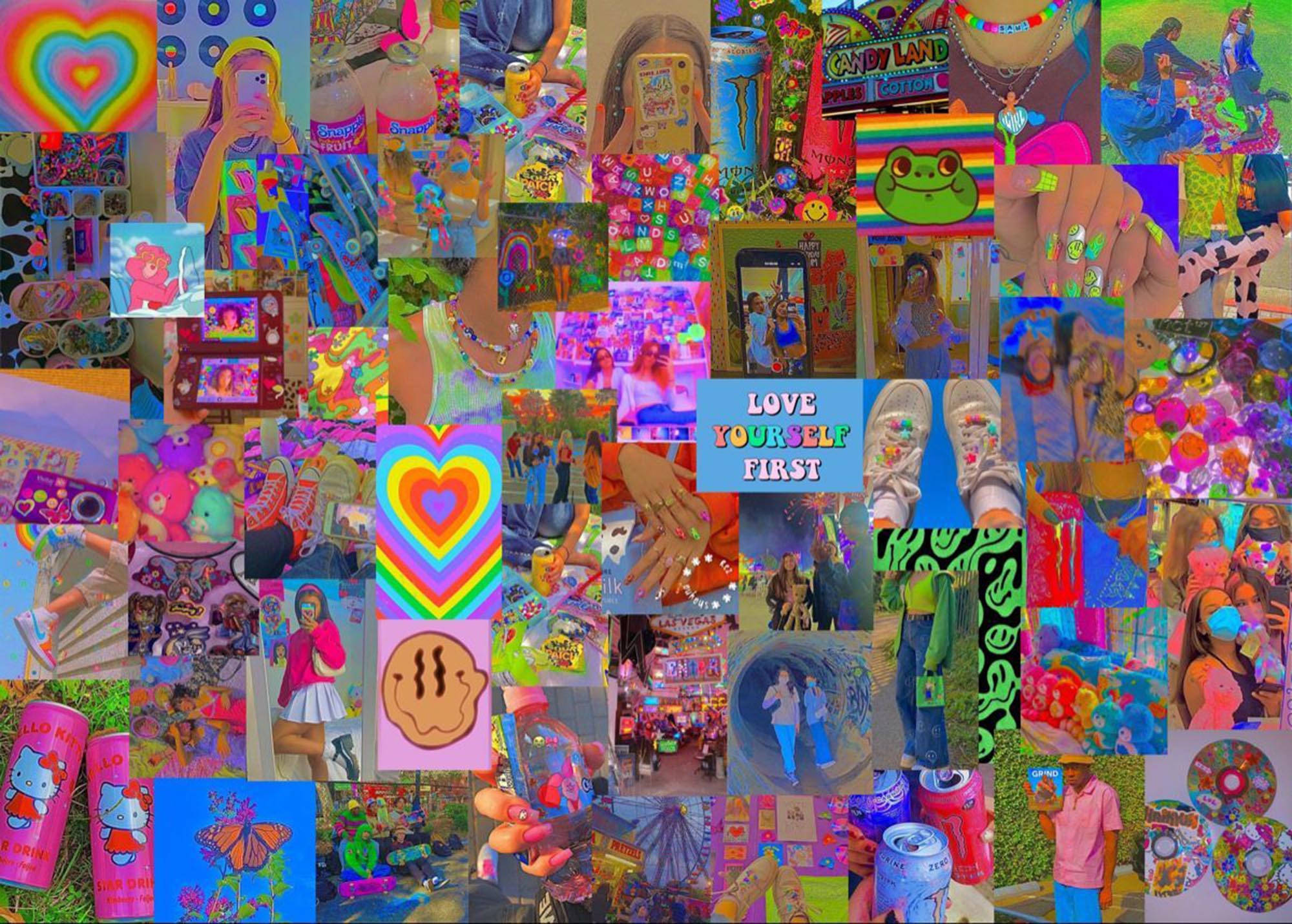 Collage de Amor Propio con Estética Indie Fondos de pantalla
