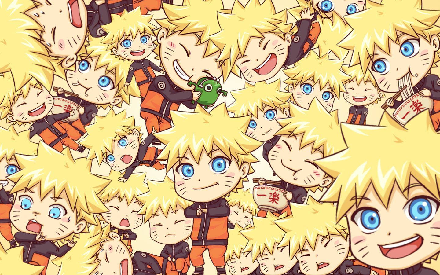 Collage de Caritas Chibi de Naruto Fondos de pantalla