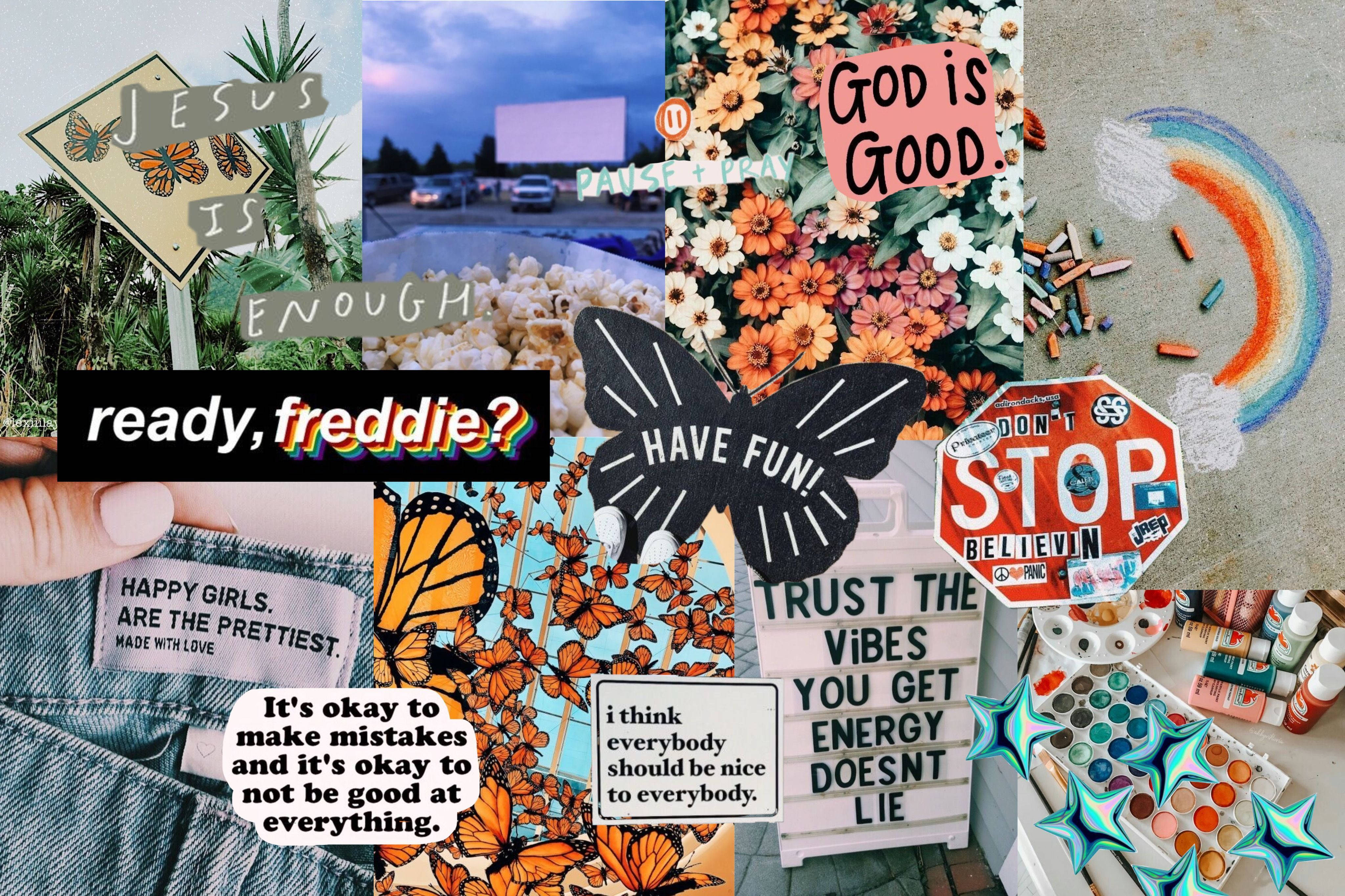 Collage de Citas Estético Indie para Laptop Fondos de pantalla