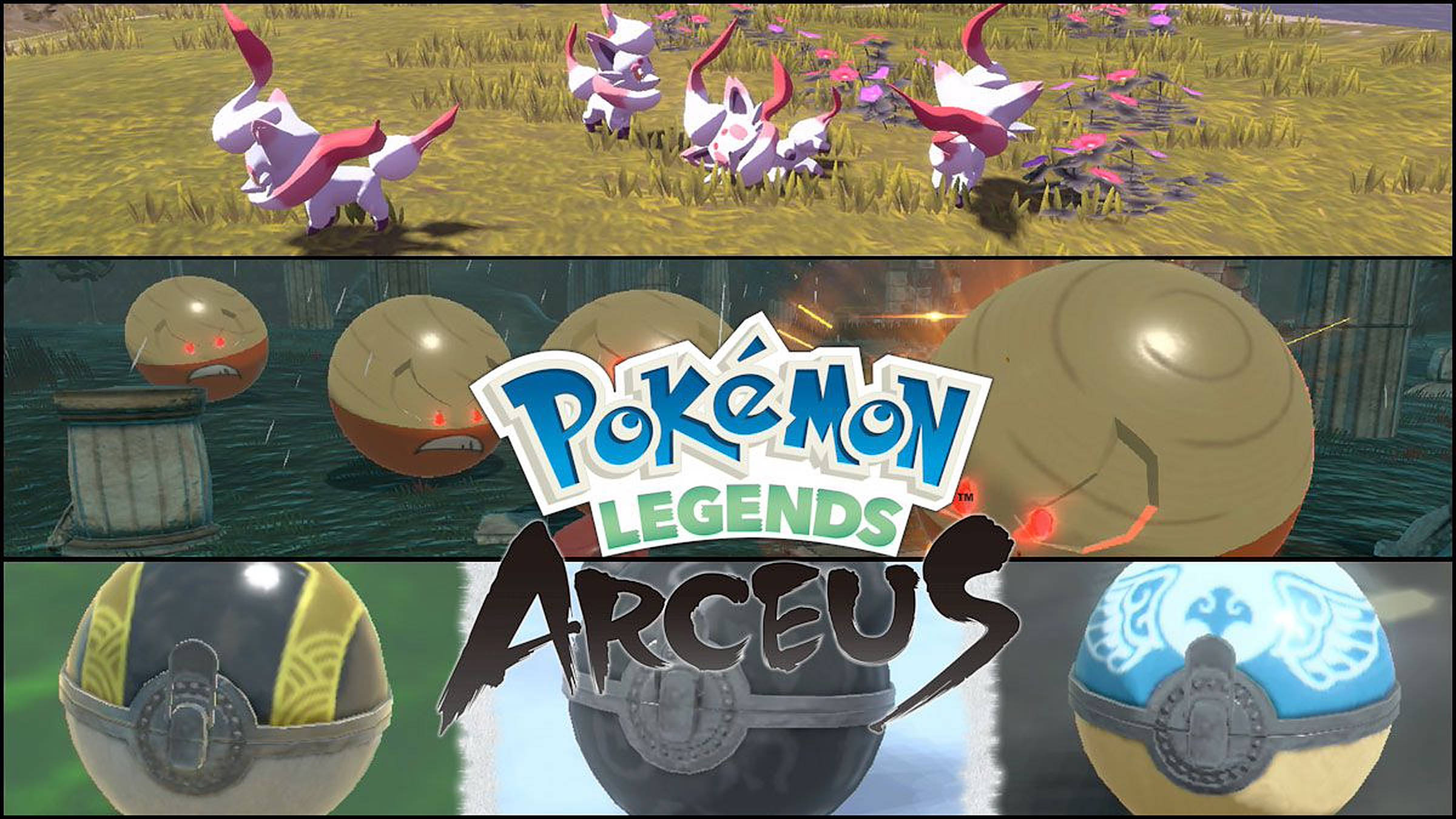 Collage de Fotos de Pokémon Leyendas Arceus Fondos de pantalla